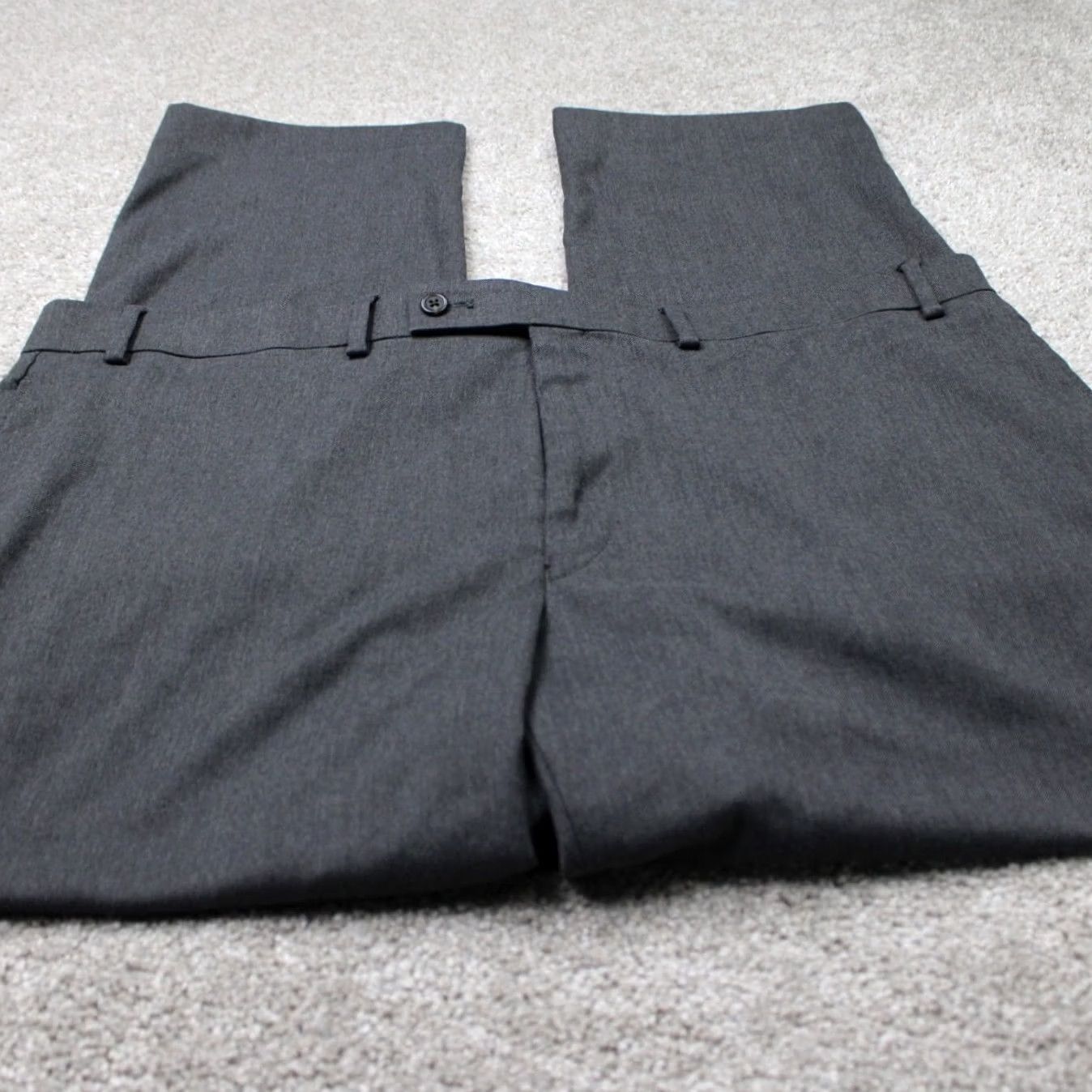 Ralph Lauren LAUREN Ralph Lauren Pants Mens 42x30 Gray Flat Front Straight Poly/Rayon Stretch Dress Pants Men 42 Gray Size US 42 / EU 58 - 2 Thumbnail