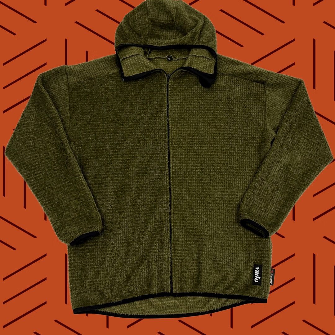 Vintage Vado Apparel Jacket Mens XL Green Grid Fleece Polartec Lightweight Hooded Hiking Jacket Size US XL / EU 56 / 4 - 1 Thumbnail