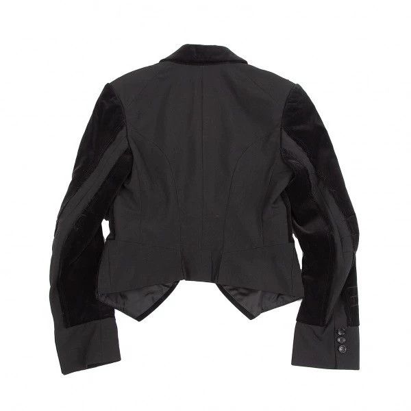 Comme Des Garcons Black Retro Velvet Design Blazer