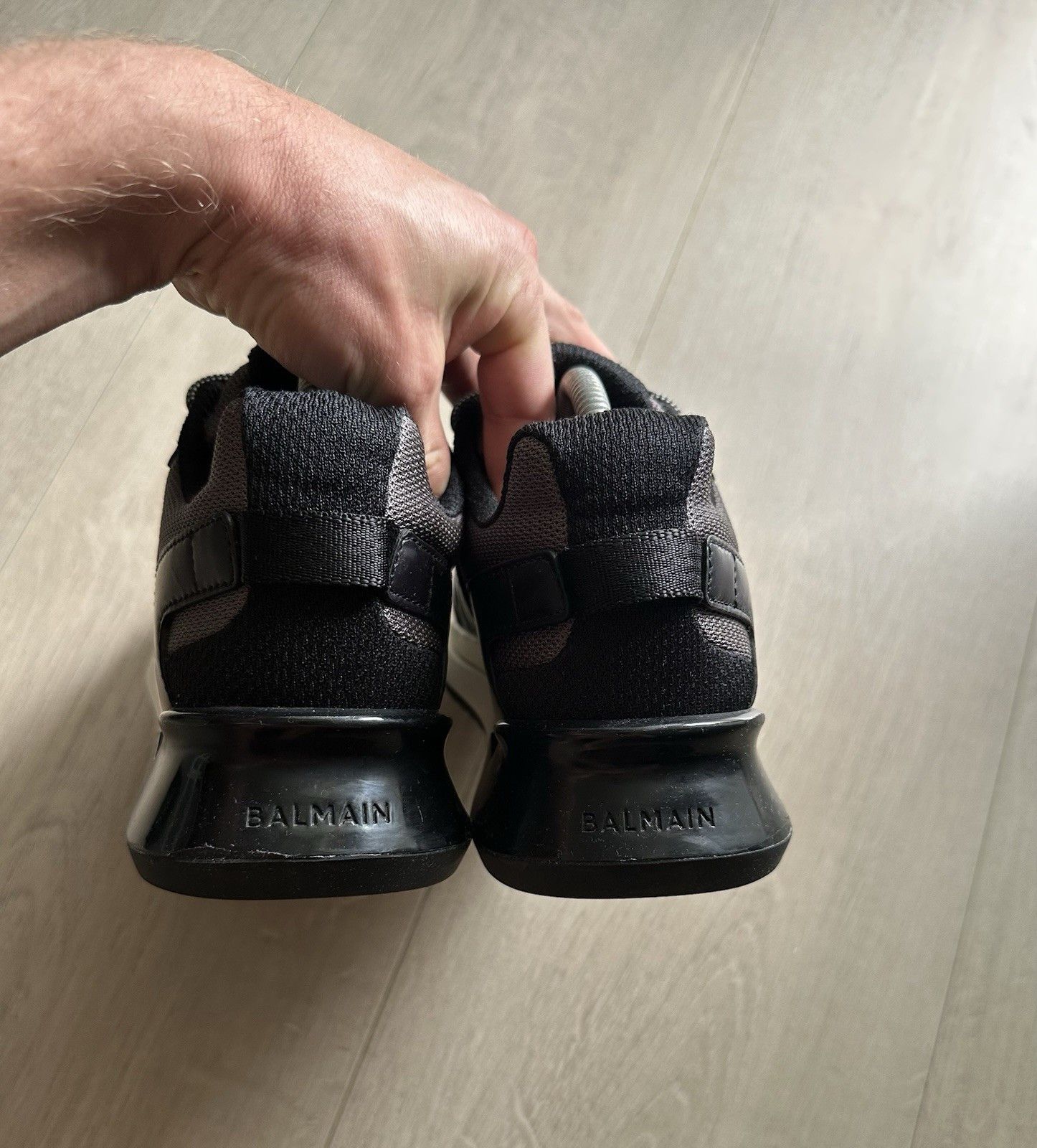 Balmain Balmain B-Trail Sneakers Black Gray Mens Shoes size 40 Size US 7.5 / EU 40-41 - 3 Thumbnail