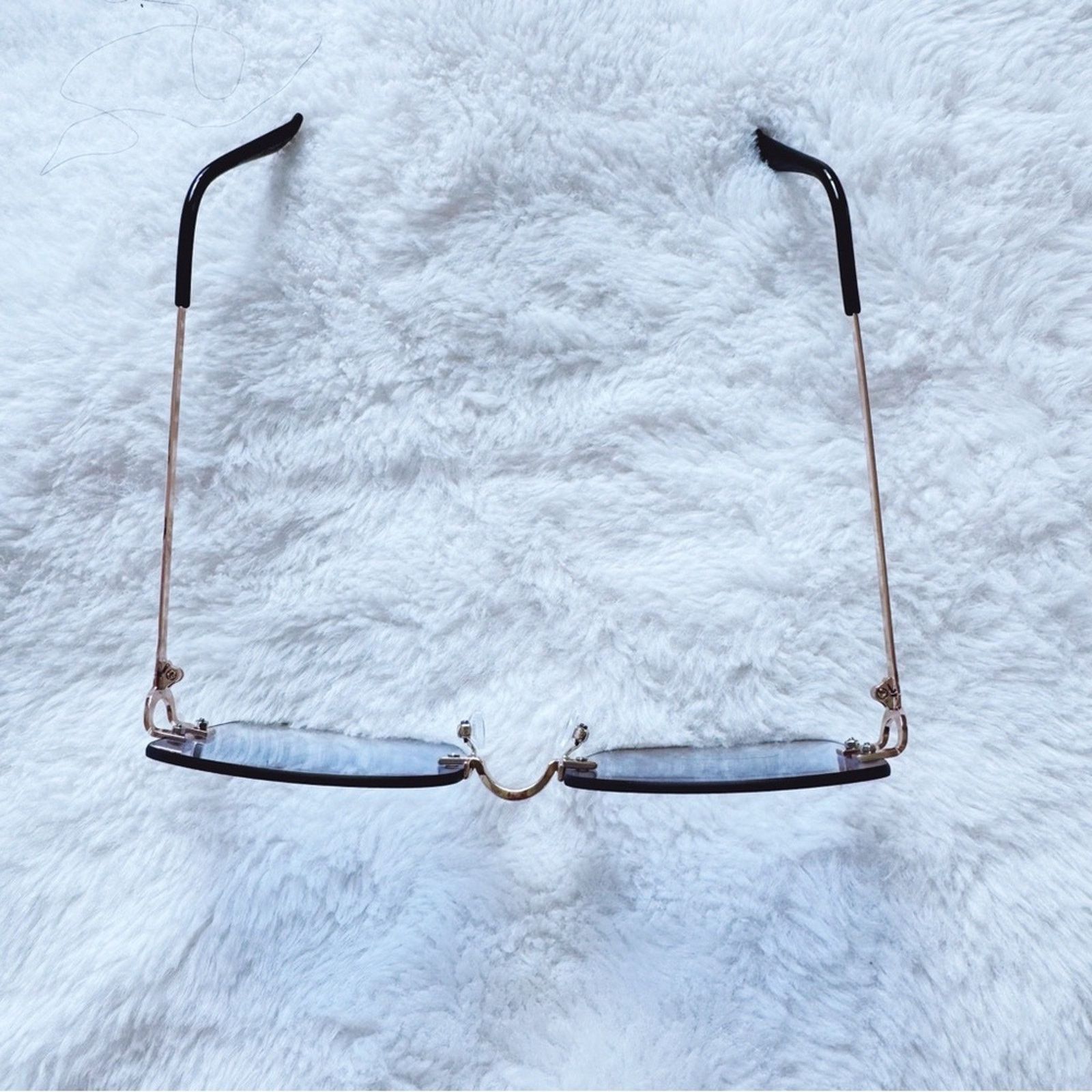 Other Laurel Clear Blue Rimless Sleek Sunglasses Size ONE SIZE - 4 Thumbnail