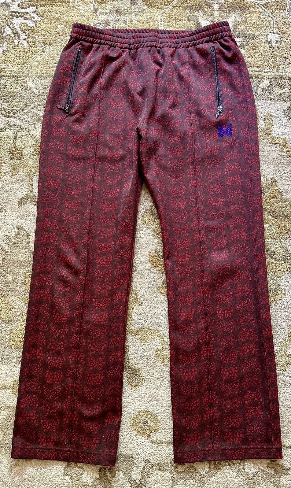 Needles Needles Track Pants Red Butterfly Jacquard size L | Grailed