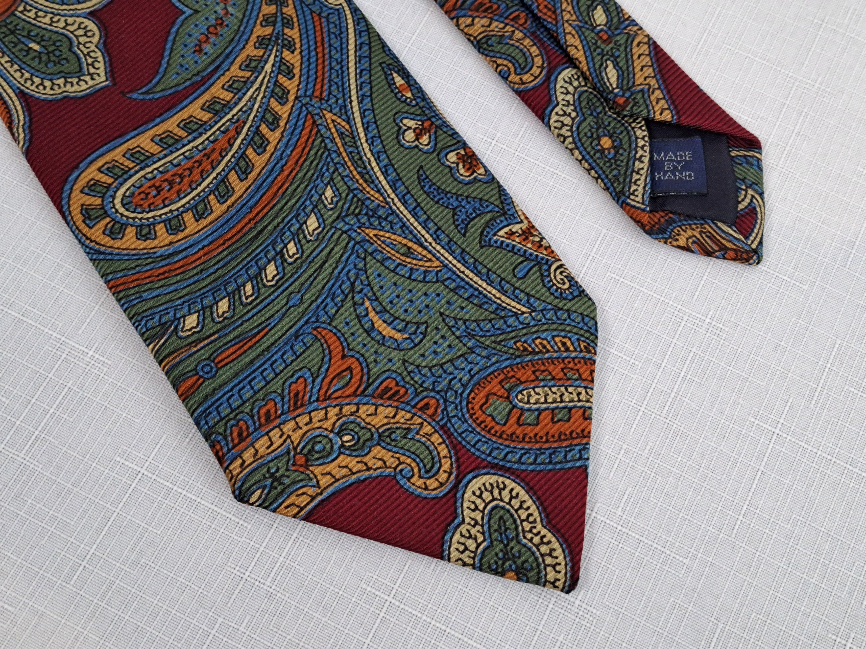 Polo Ralph Lauren Polo by Ralph Lauren paisley print silk handmade tie. Size ONE SIZE - 6 Thumbnail