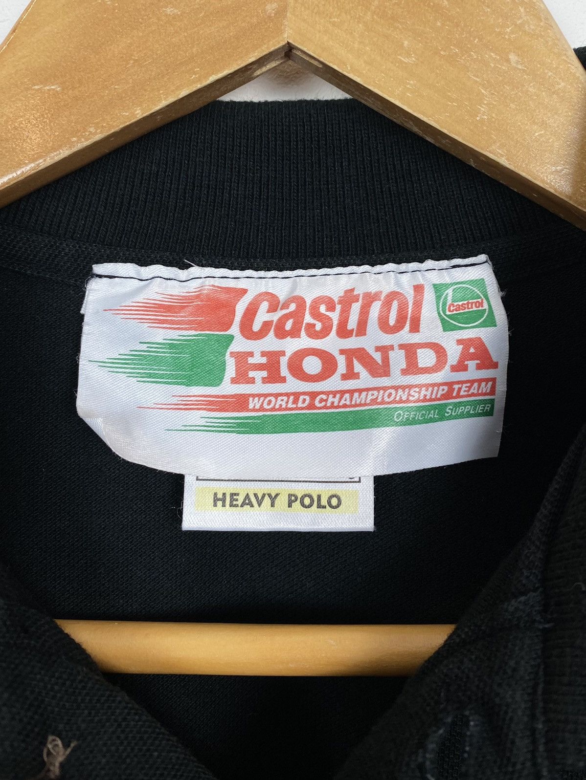 Other Vintage Honda Racing HRC Black Polo Shirt Castrol Black Top Size US M / EU 48-50 / 2 - 6 Thumbnail