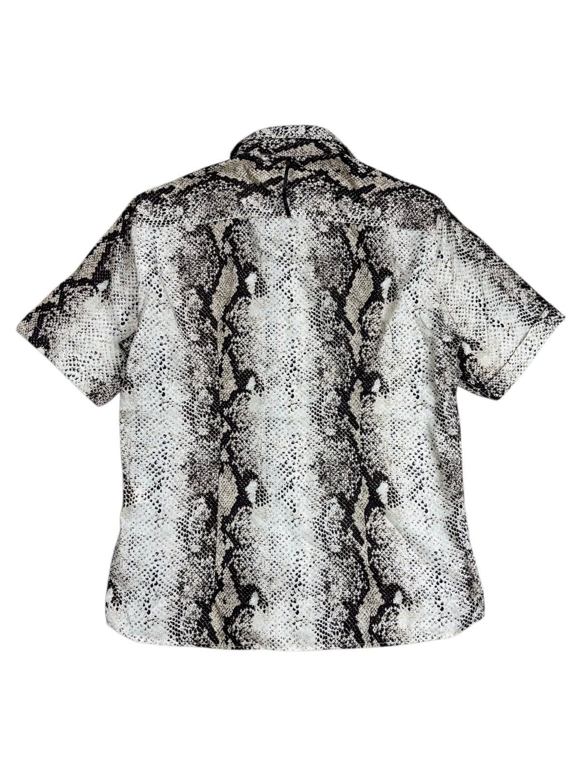 Yasuyuki Ishii 2000s Nicole Club - Python Snake Skin Button Shirt Size US M / EU 48-50 / 2 - 2 Thumbnail