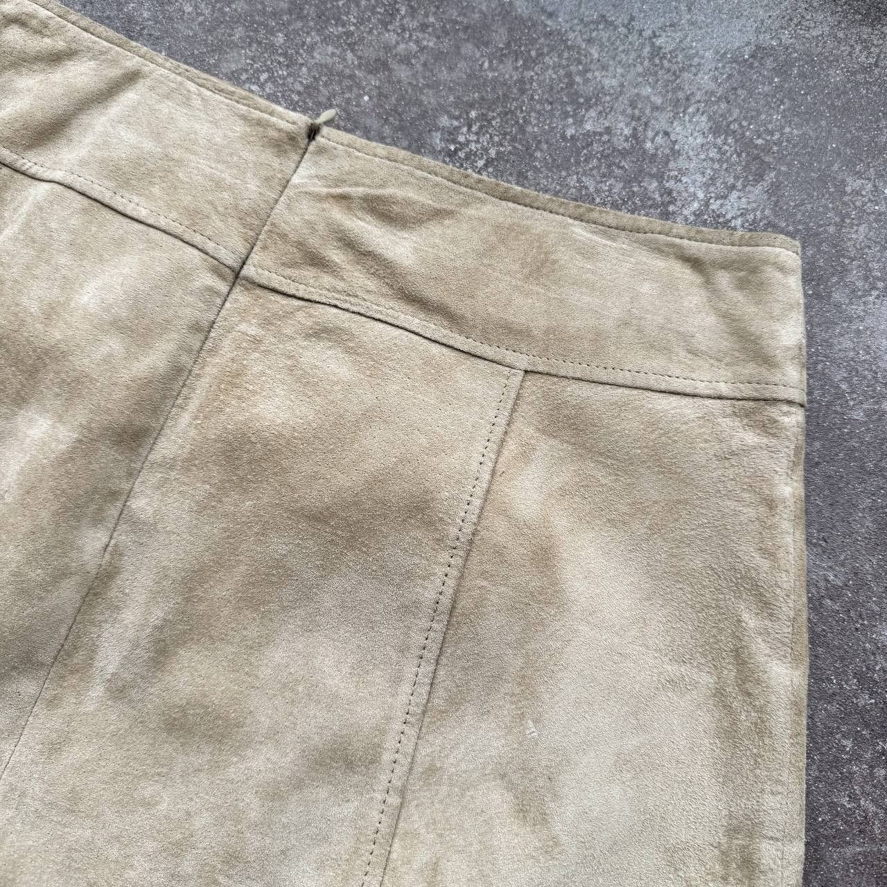 Hysteric Glamour × Vintage Morgan De Toi Vintage 2000's Y2K Suede Leather Midi Skirt Size 29" - 12 Thumbnail