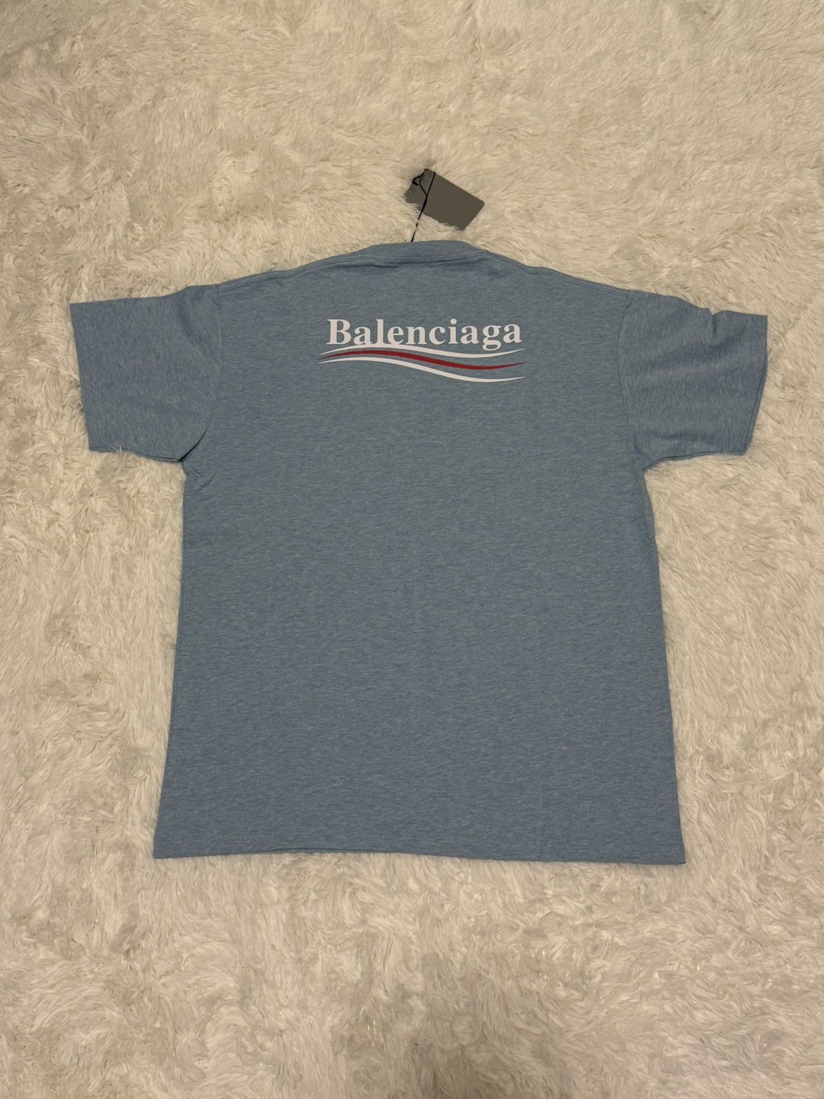 Balenciaga Balenciaga sky blue t shirt Size US XXS / EU 40 - 3 Thumbnail