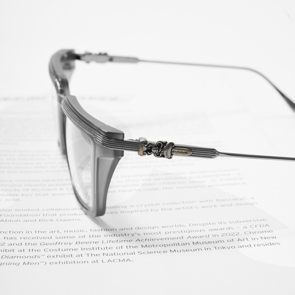 Chrome Hearts CHROME HEARTS TRYDIXAGAIN MATTE GRAY GLASSES Size ONE SIZE - 3 Thumbnail