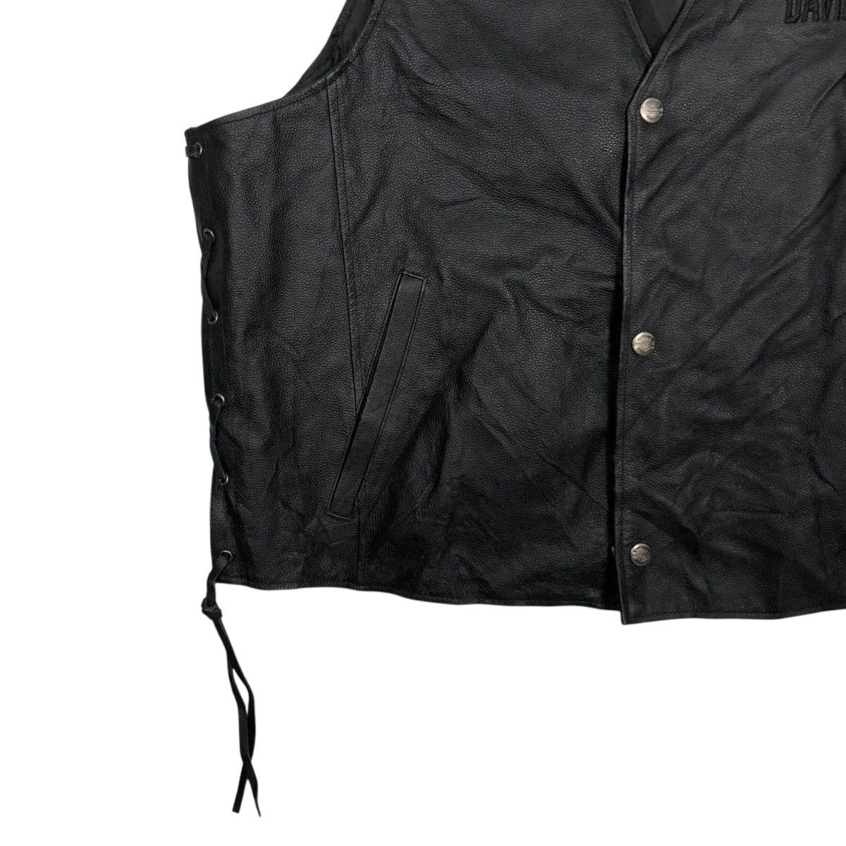 Harley Davidson 🔥BIKER VEST LEATHER JACKET TANK TOP HARLEY DAVIDSON Size US XXL / EU 58 / 5 - 6 Thumbnail