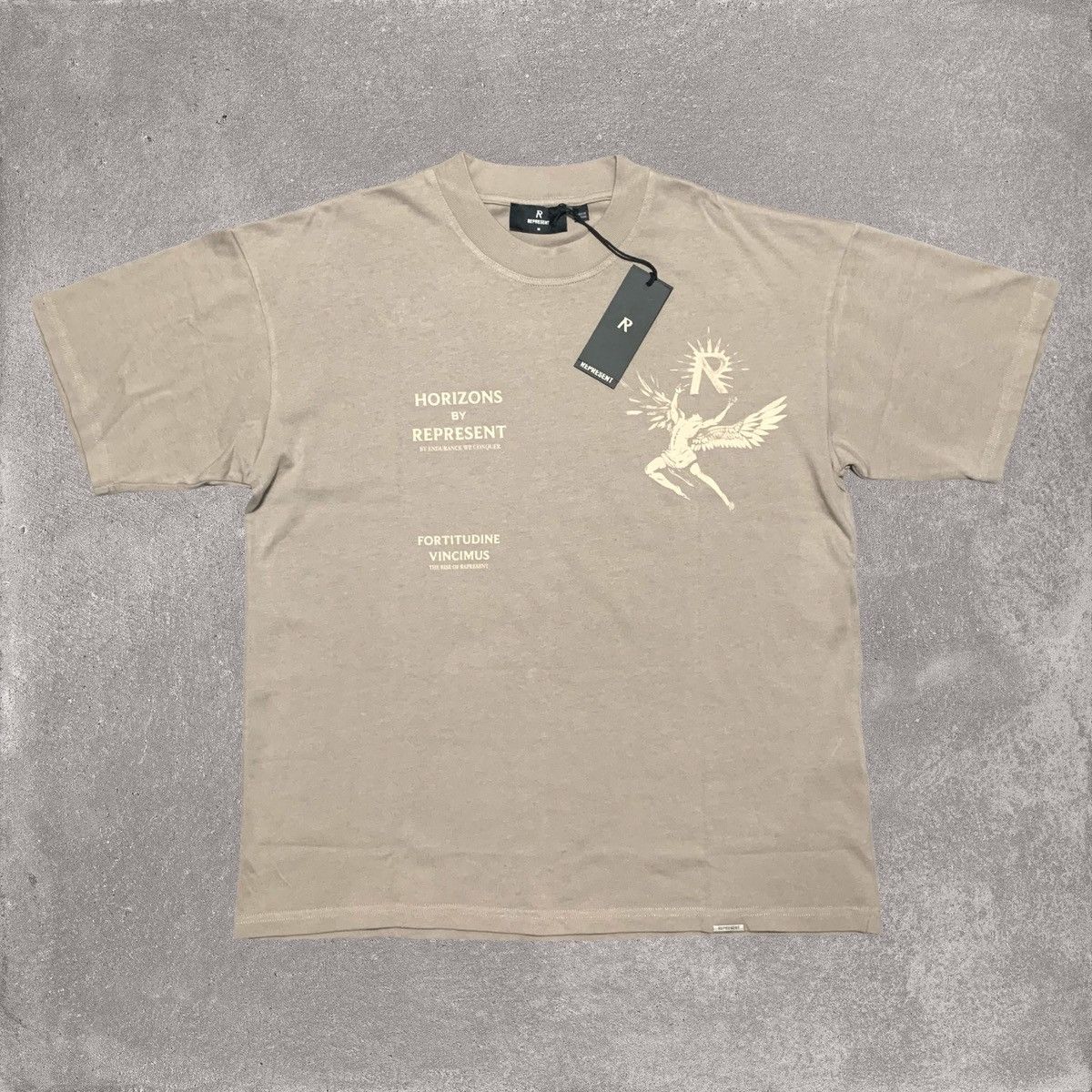 Represent Clo. Represent Medium Icarus Taupe Beige Tee Horizons Size US M / EU 48-50 / 2 - 2 Thumbnail