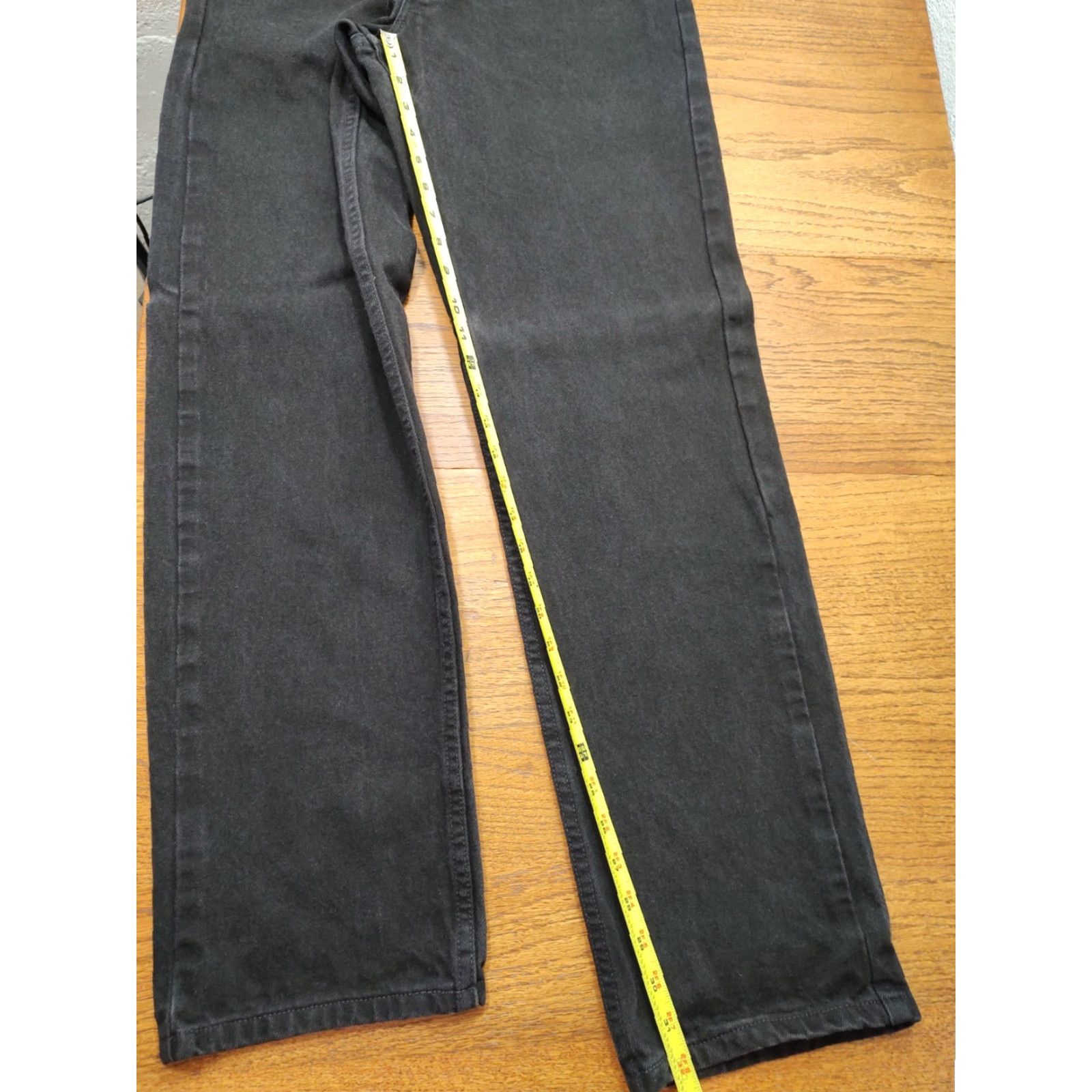 Harley Davidson VTG Harley-Davidson Jeans Mens 30x32 Black Straight Leg Biker Denim 5-Pocket Zip Zipper Logo Size US 30 / EU 46 - 6 Thumbnail