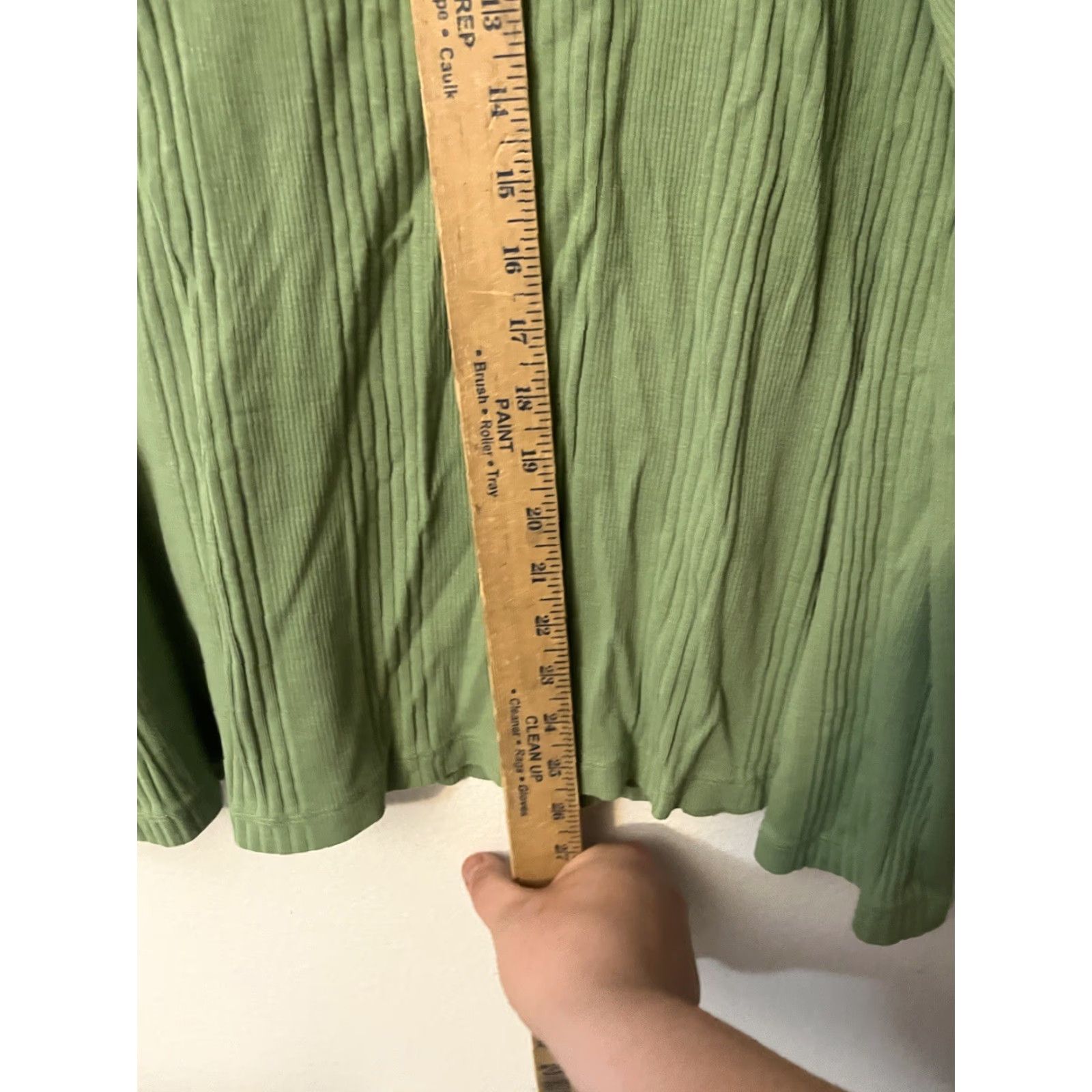 Lands' End VINTAGE Lands' End Womens Henley Shirt XL 18-20 Green Cotton Long Sleeve Button Shirt Womens XL Green Cotton Henley Size XL / US 12-14 / IT 48-50 - 4 Thumbnail