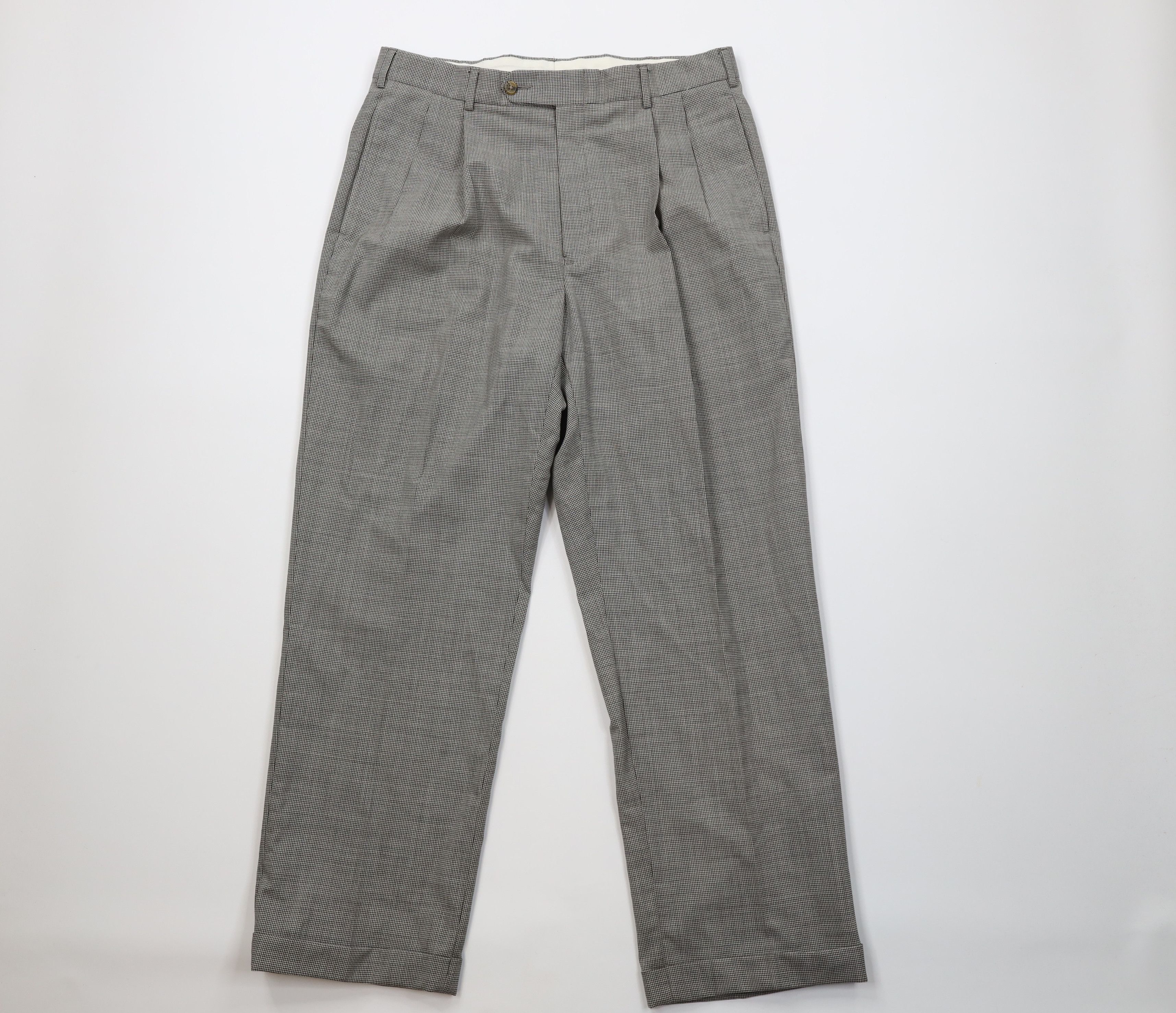 Tommy Hilfiger Vintage 90s Tommy Hilfiger Houndstooth Wide Leg Chino Pants Size US 34 / EU 50 - 1 Thumbnail