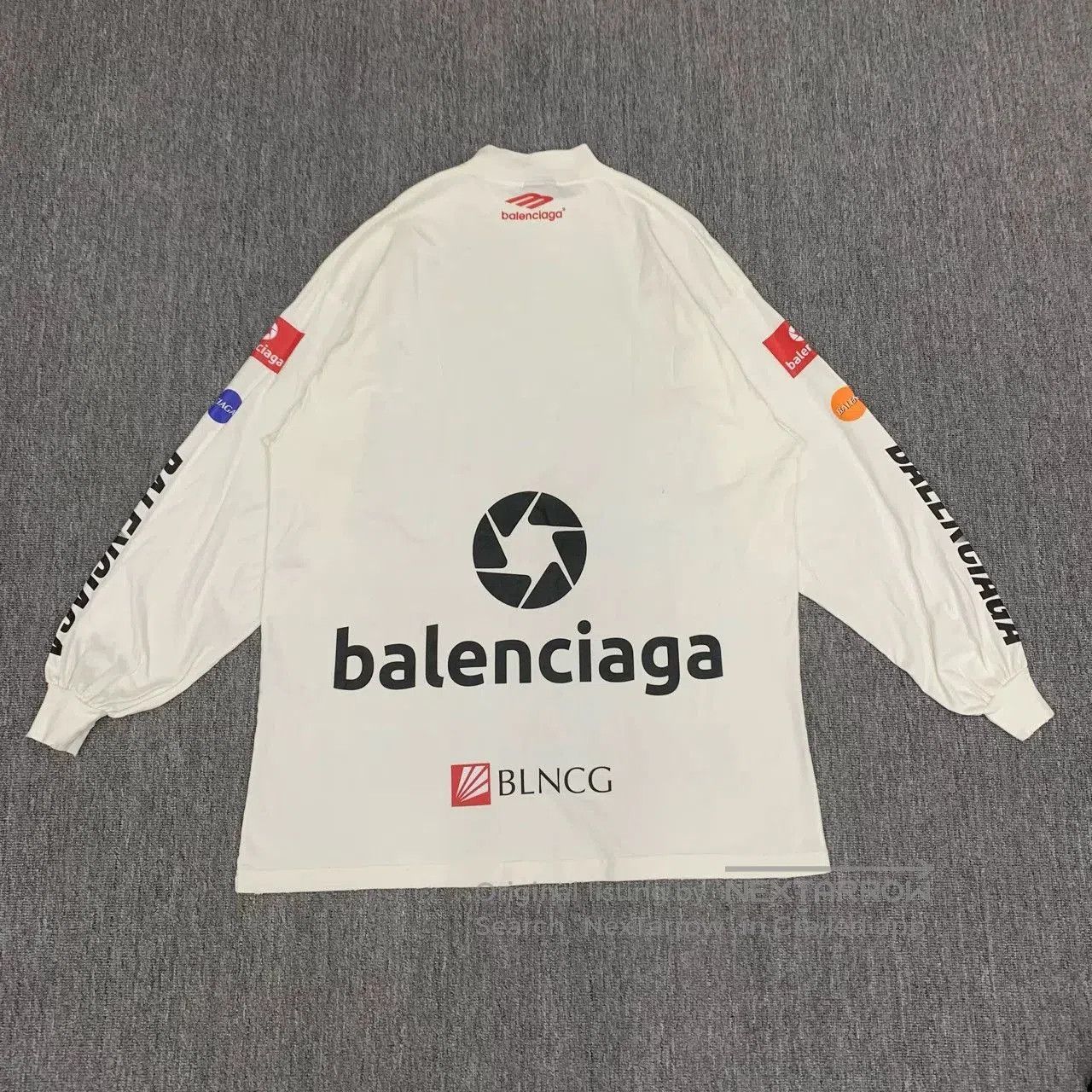 Balenciaga Balenciaga White Logo Racing Longsleeve. Size US XS / EU 42 / 0 - 2 Thumbnail