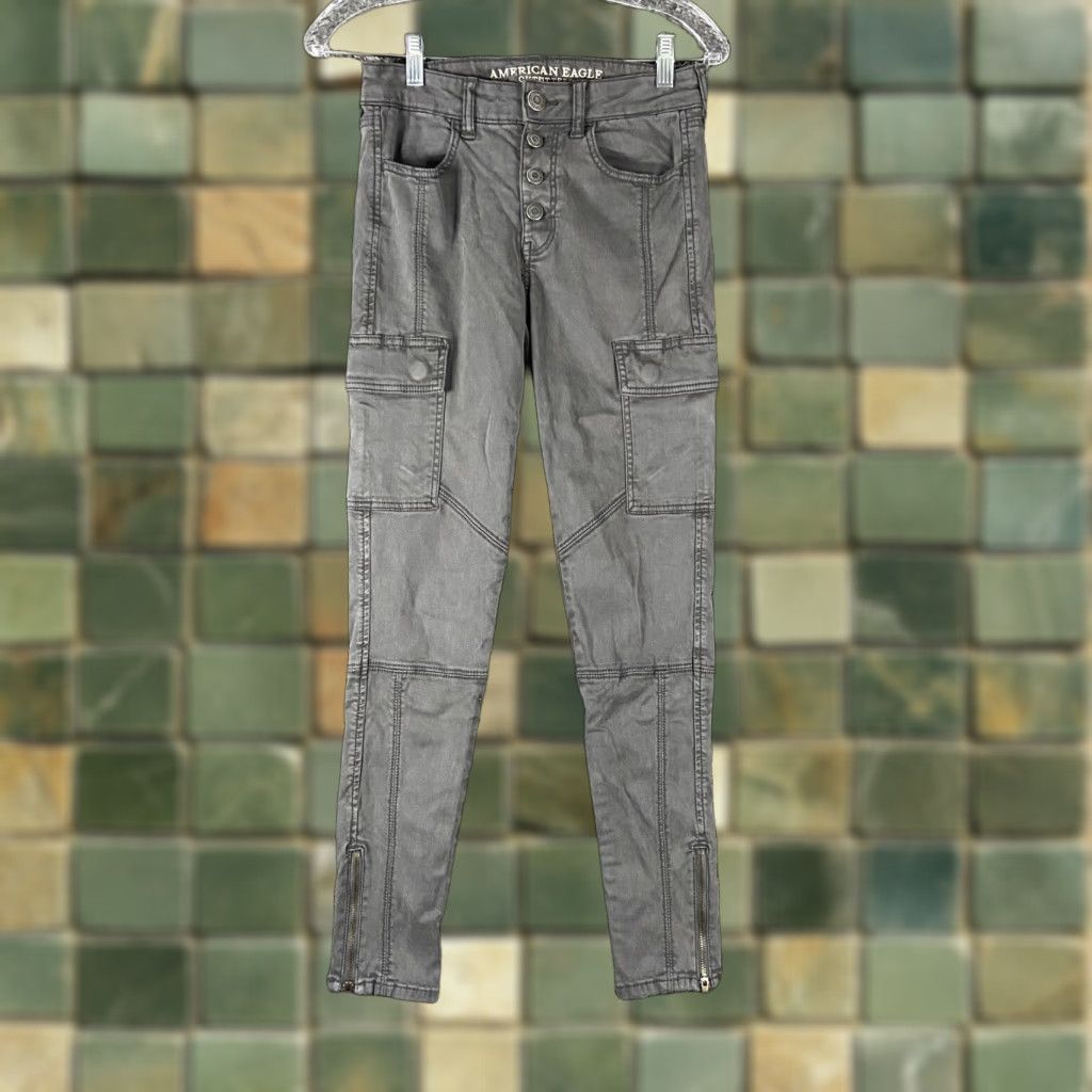American Eagle Outfitters VINTAGE American Eagle Outfitters Women’s Jegging Gray Size 4 High-Rise Stretch Pants Size 27" / US 4 / IT 40 - 1 Thumbnail