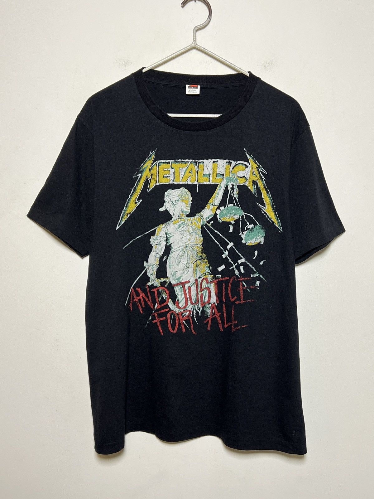 metallica and justice for all 1989 single stitch t shirt