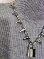 Jewelry Lock Punk Necklace Chain Choker Size ONE SIZE - 4 Thumbnail