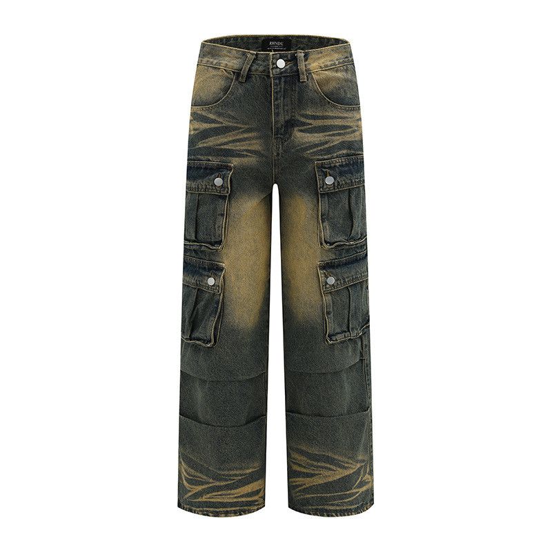 Vintage High street American retro washed work jeans for men Size US 32 / EU 48 - 1 Thumbnail