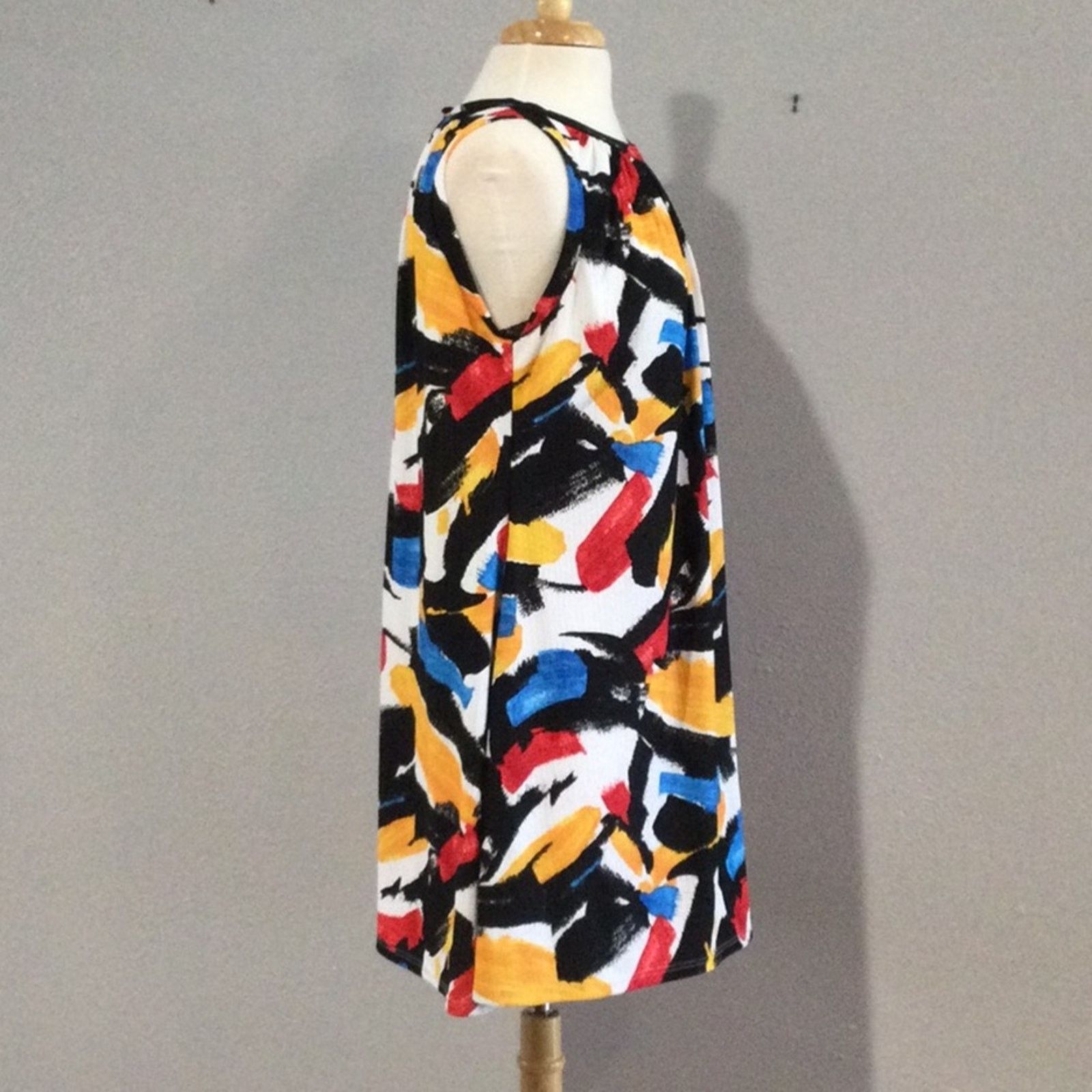 Other Kori Abstract Print Vintage Sleeveless Mini Dress Size L Size L / US 10 / IT 46 - 4 Thumbnail