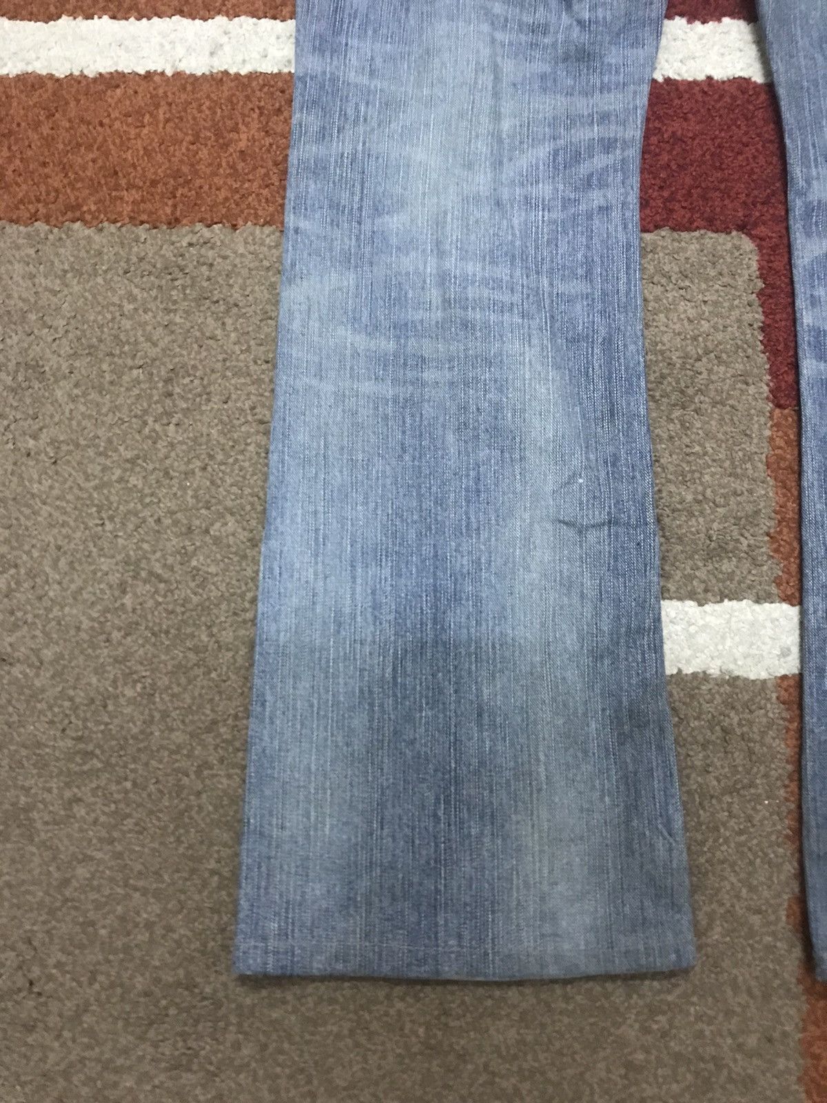 Edwin Flare EDWIN XVS Cinch Back Distressed Denim Size US 31 - 17 Thumbnail