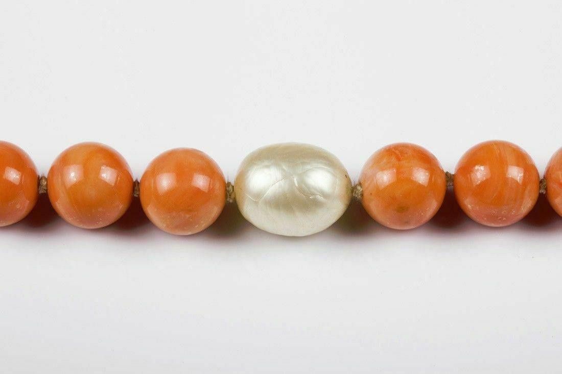Designer Kenneth Lane Faux Pink Coral and Faux Baroque Pearl Necklace Size ONE SIZE - 2 Thumbnail