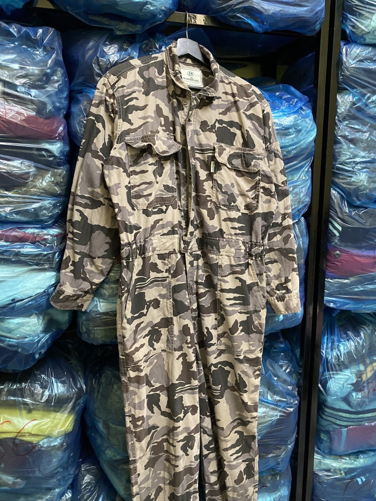 Japanese Brand EvenRiver Camouflage Full Body Coverall Jumpsuit Workwear Size US 36 / EU 52 - 5 Thumbnail
