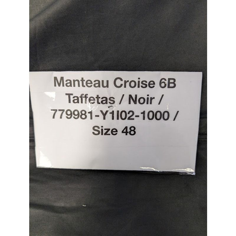 Saint Laurent Paris o1rshd1 Double-Breasted 6-Button Taffeta Coat in Black Size US M / EU 48-50 / 2 - 22 Thumbnail