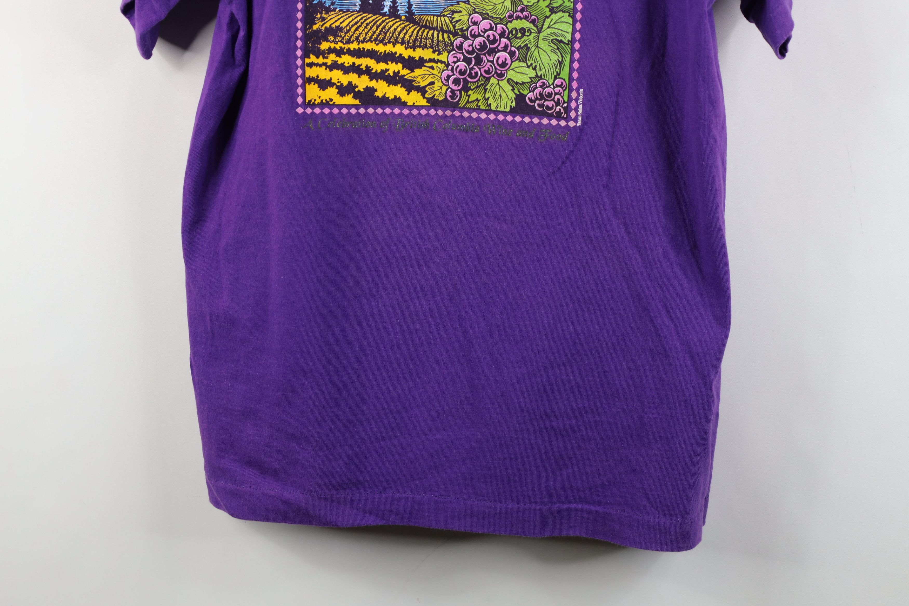Vintage Vintage 90s Okanagan Wine Festival Canada T-Shirt Purple Size M / US 6-8 / IT 42-44 - 3 Thumbnail