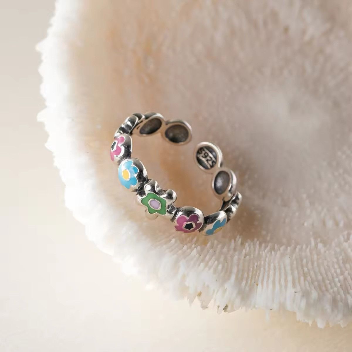 Jewelry × Vintage Flolwer Adjustable Ring Size ONE SIZE - 4 Thumbnail