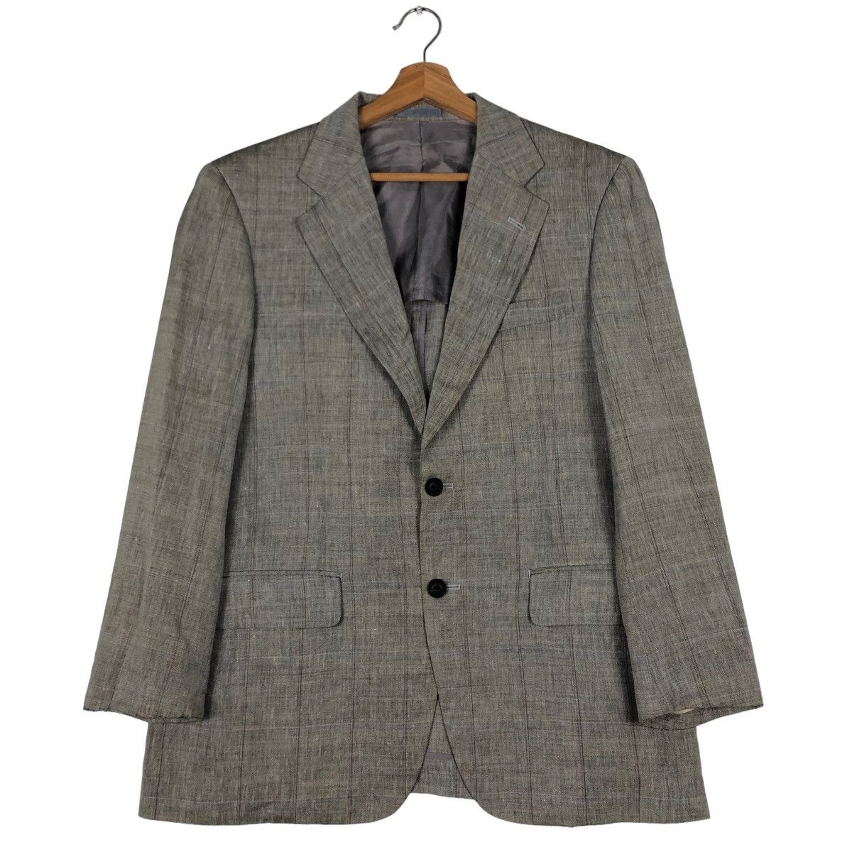 Burberry 🔥Vtg Burberrys Wool & Linen Double Breast Jackets Size US M / EU 48-50 / 2 - 1 Thumbnail