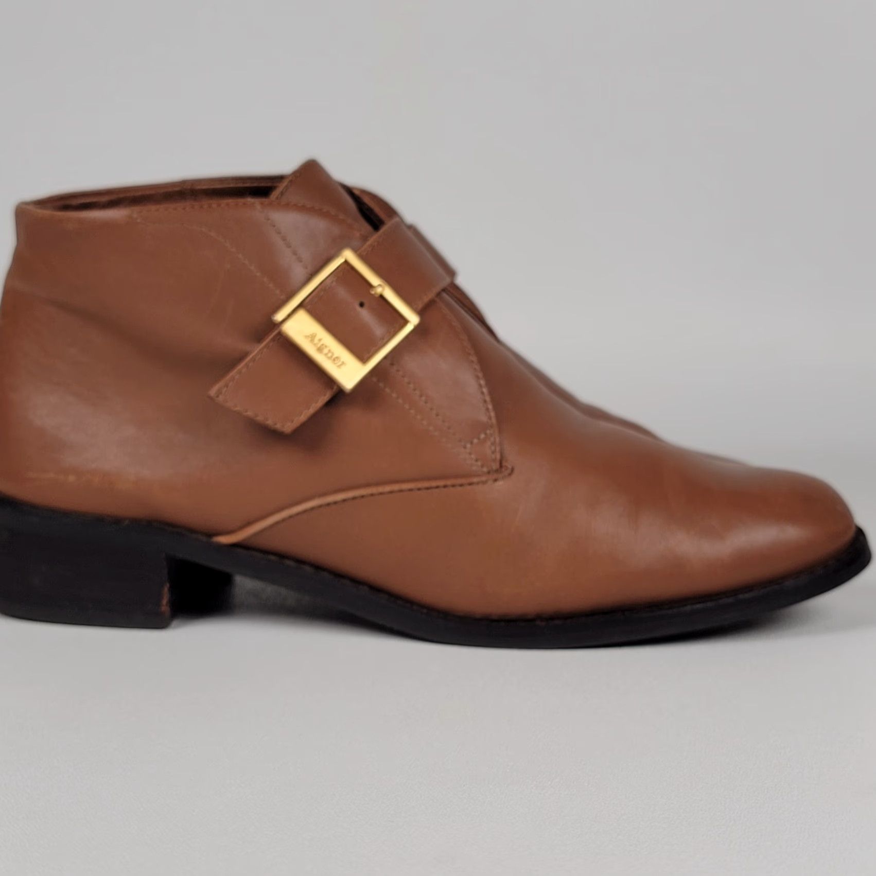 Etienne Aigner VINTAGE Etienne Aigner Leather Ankle Boots - Brown - Size 8 M Women Bootie Size US 8 / IT 38 - 2 Thumbnail