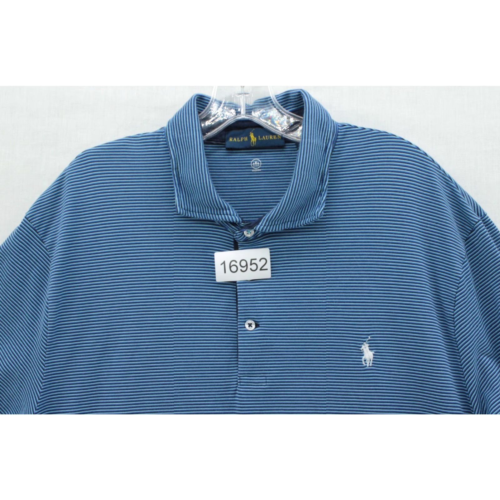Ralph Lauren Polo Ralph Lauren Pro Fit Polo Shirt Mens Blue Striped Wicking Performance Golf Size US XXL / EU 58 / 5 - 7 Thumbnail