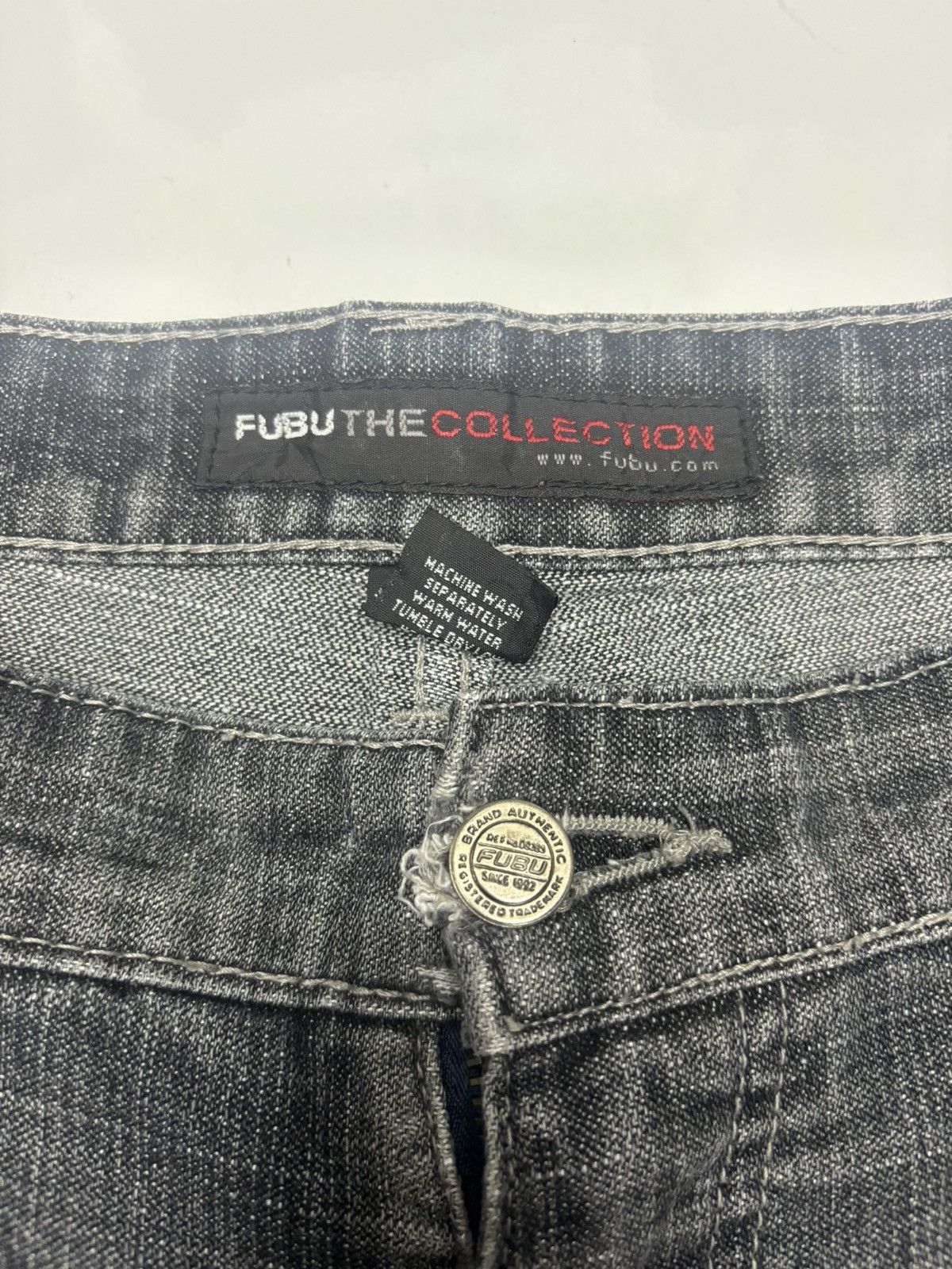 Fubu RARE VINTAGE FUBU BAGGY SHORT DENIM JNCO STYLE JEANS Size US 42 / EU 58 - 6 Thumbnail