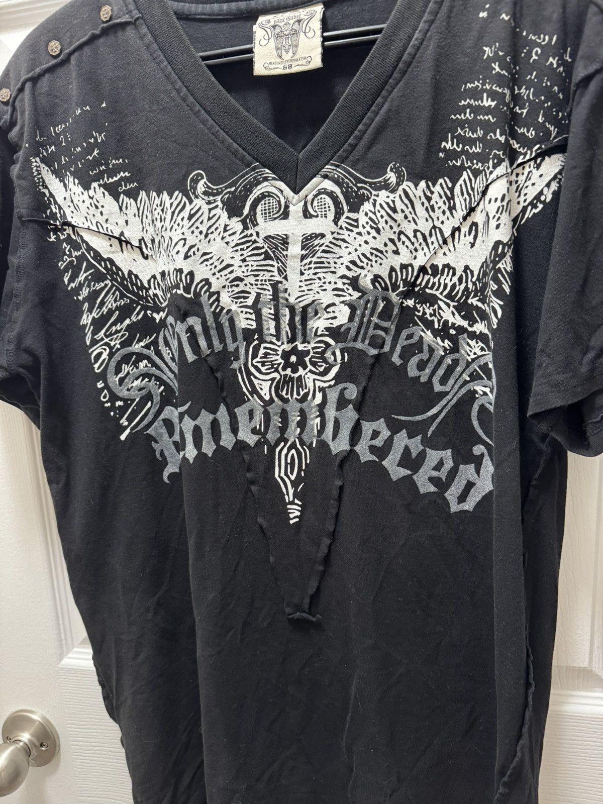 Affliction Affliction Black Label Y2K Gun Avant Garde T-Shirt Size US XL / EU 56 / 4 - 3 Thumbnail