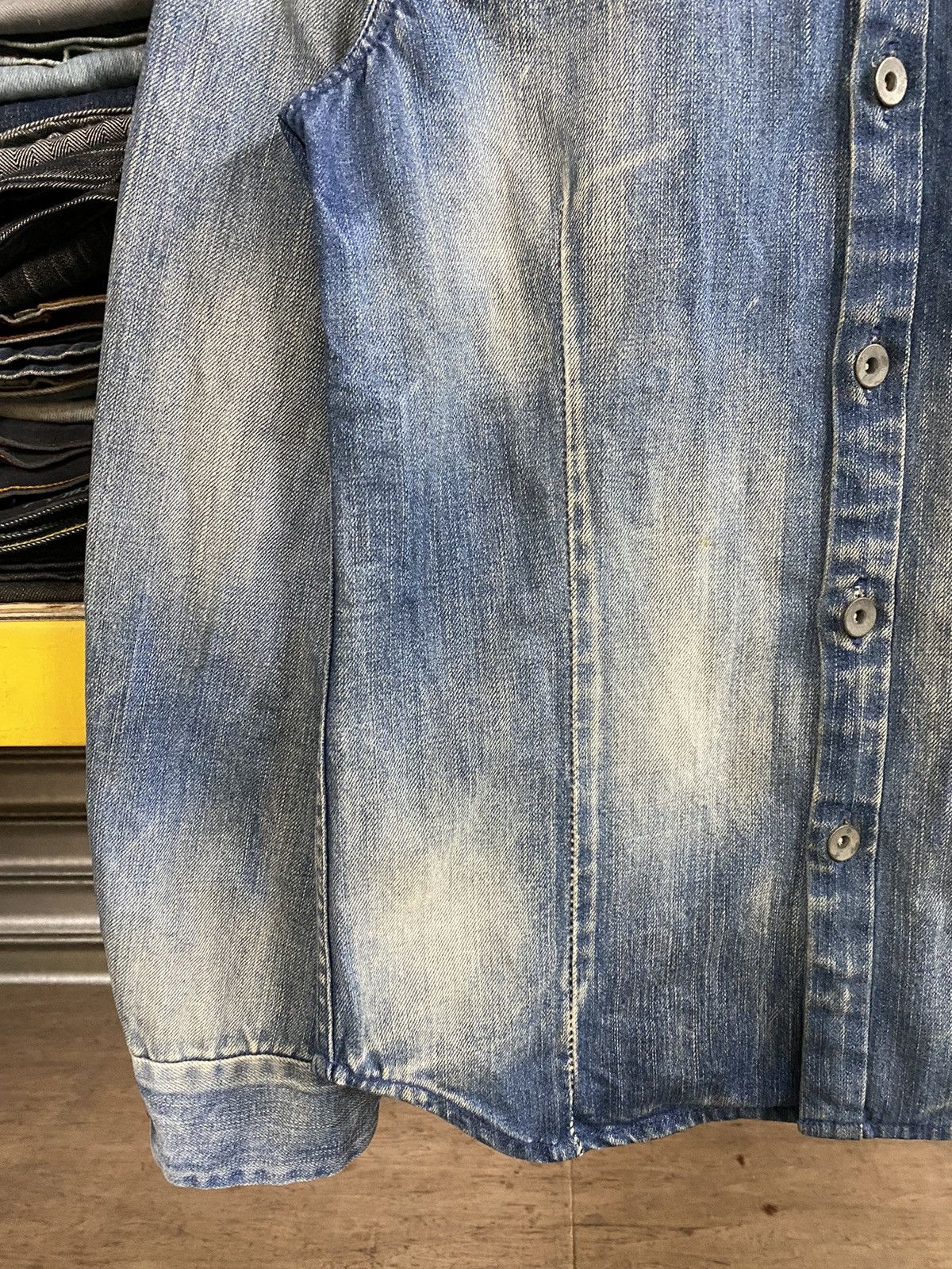 Hysteric Glamour × If Six Was Nine × Japanese Brand Japanese Rusty Garedia Distressed Denim Jacket Size US M / EU 48-50 / 2 - 3 Thumbnail