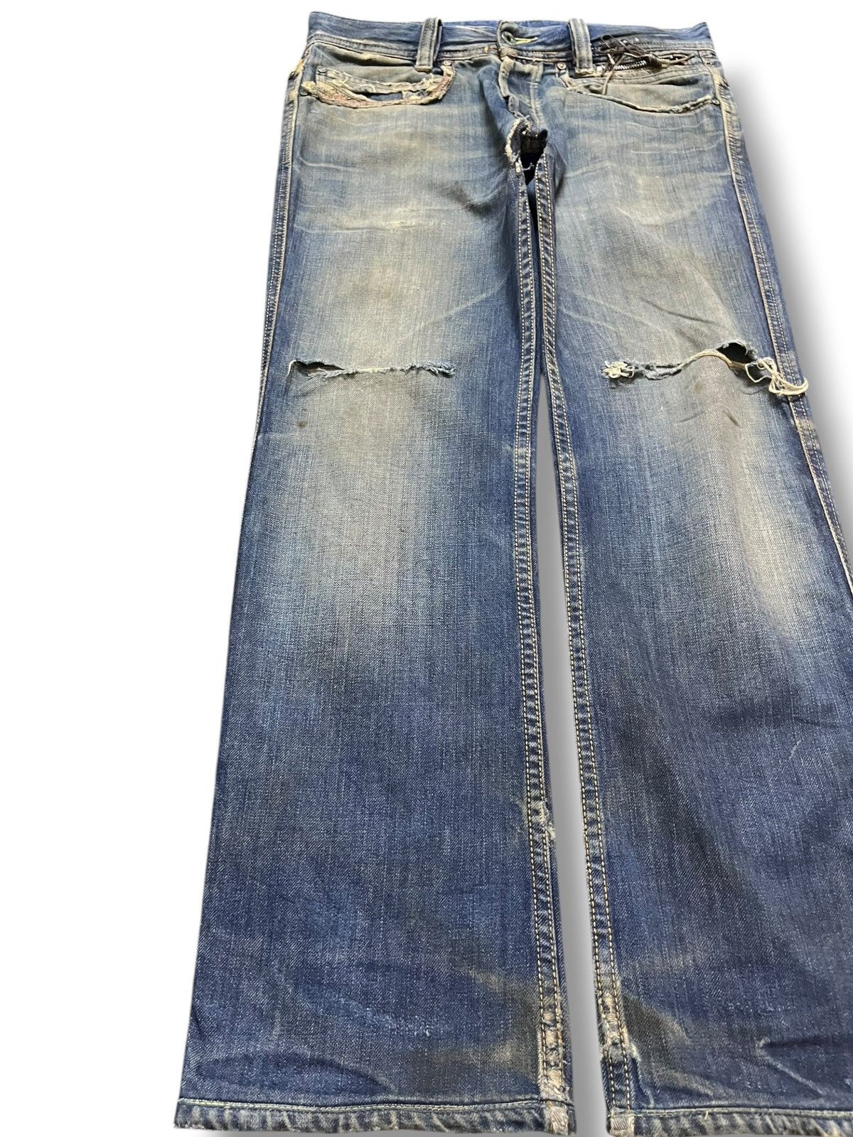 Diesel Vintage Diesel Paddom Mudwash Ripped Distressed Denim Size US 31 - 5 Thumbnail