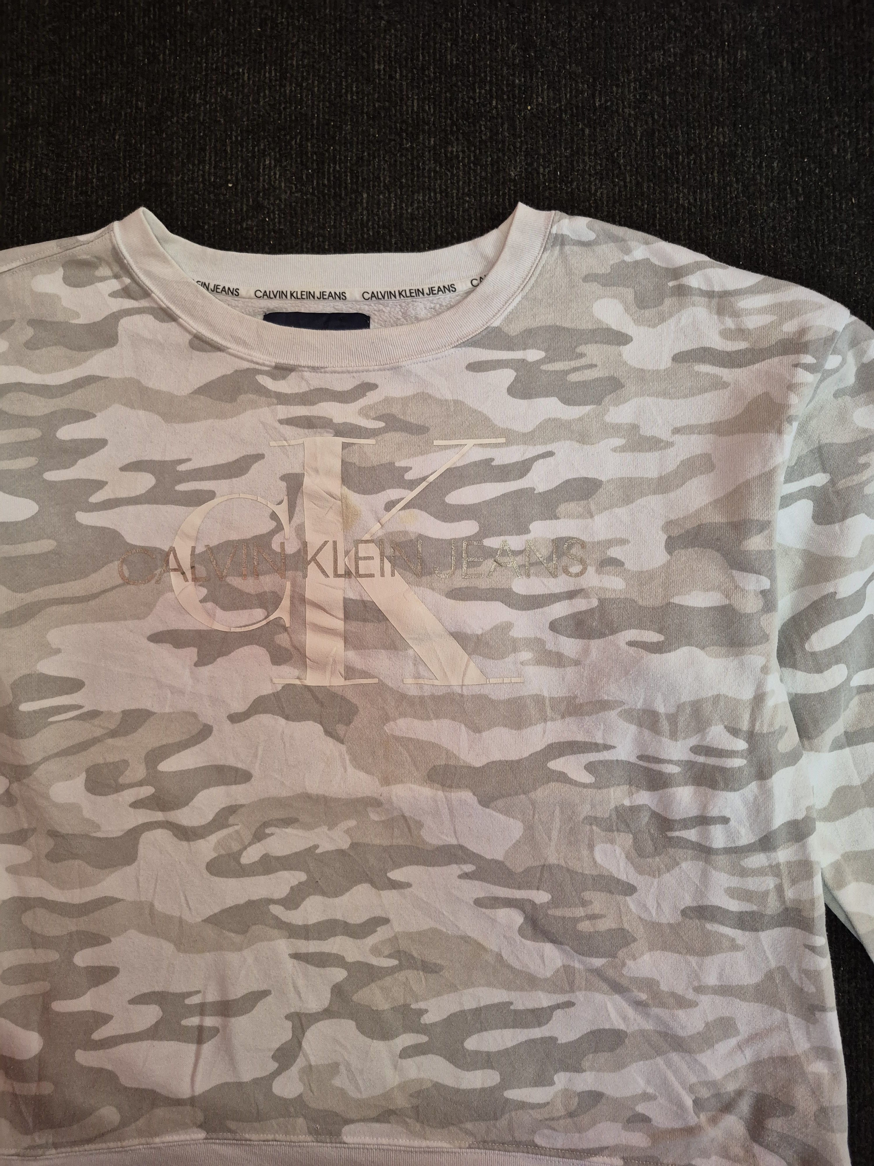 Calvin Klein 🔥 Calvin Klein Big Logo Camo Sweatshirt Jumper Size US M / EU 48-50 / 2 - 2 Thumbnail