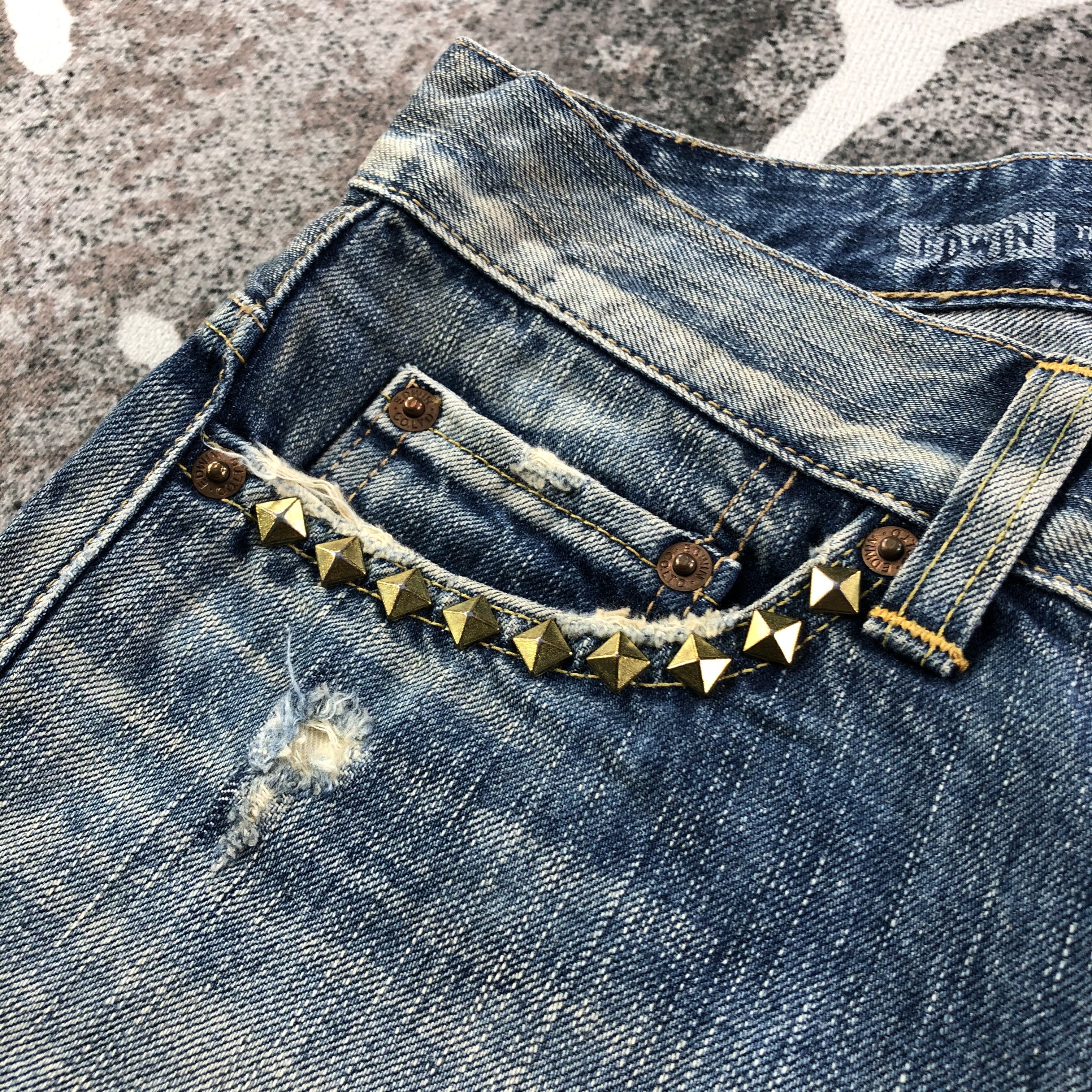 Edwin Vintage Edwin Jeans Distressed Spike Denim KJ1770 Size US 31 - 7 Thumbnail