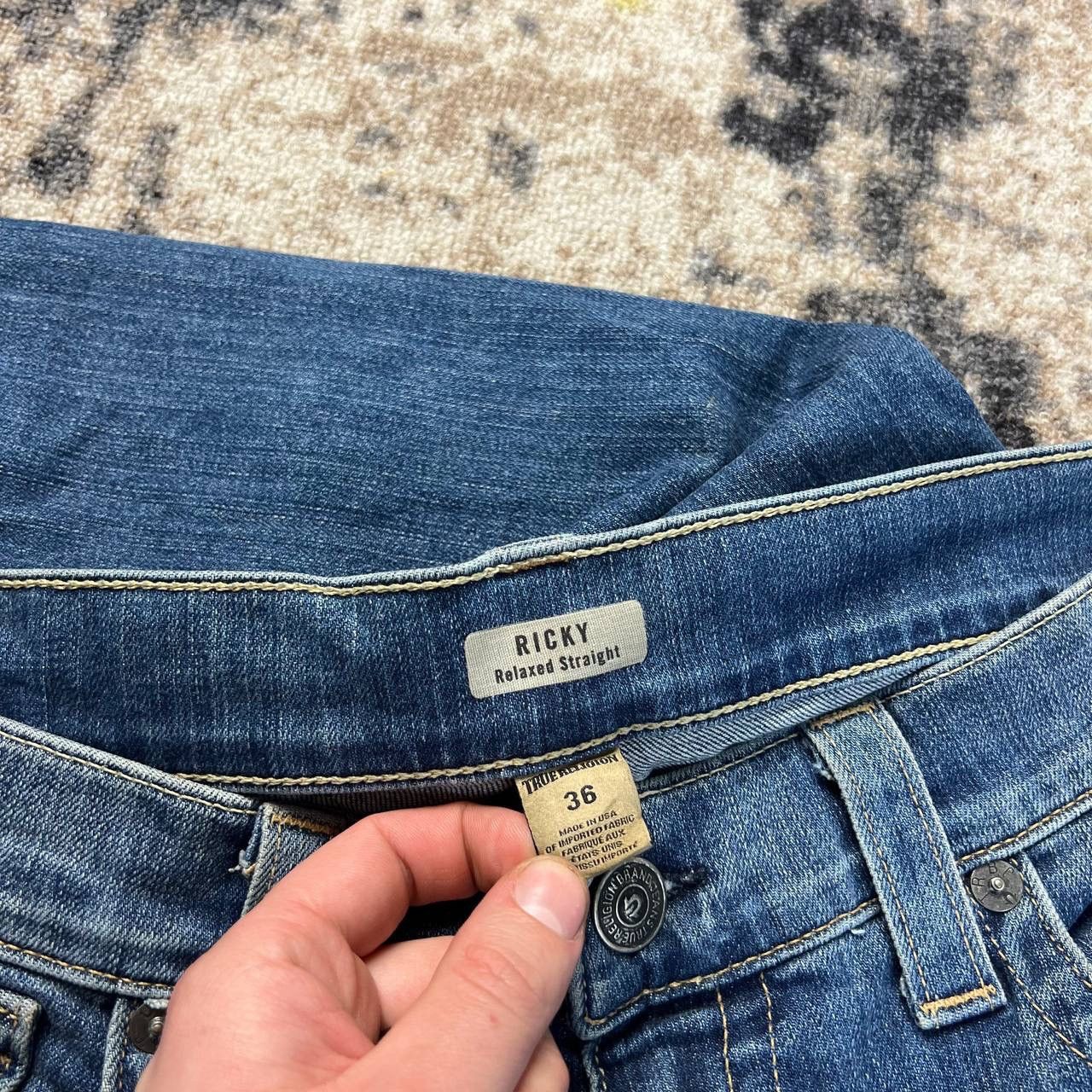 True Religion True Religion Vintage Y2K Big Logo Denim Jeans Size US 36 / EU 52 - 6 Thumbnail