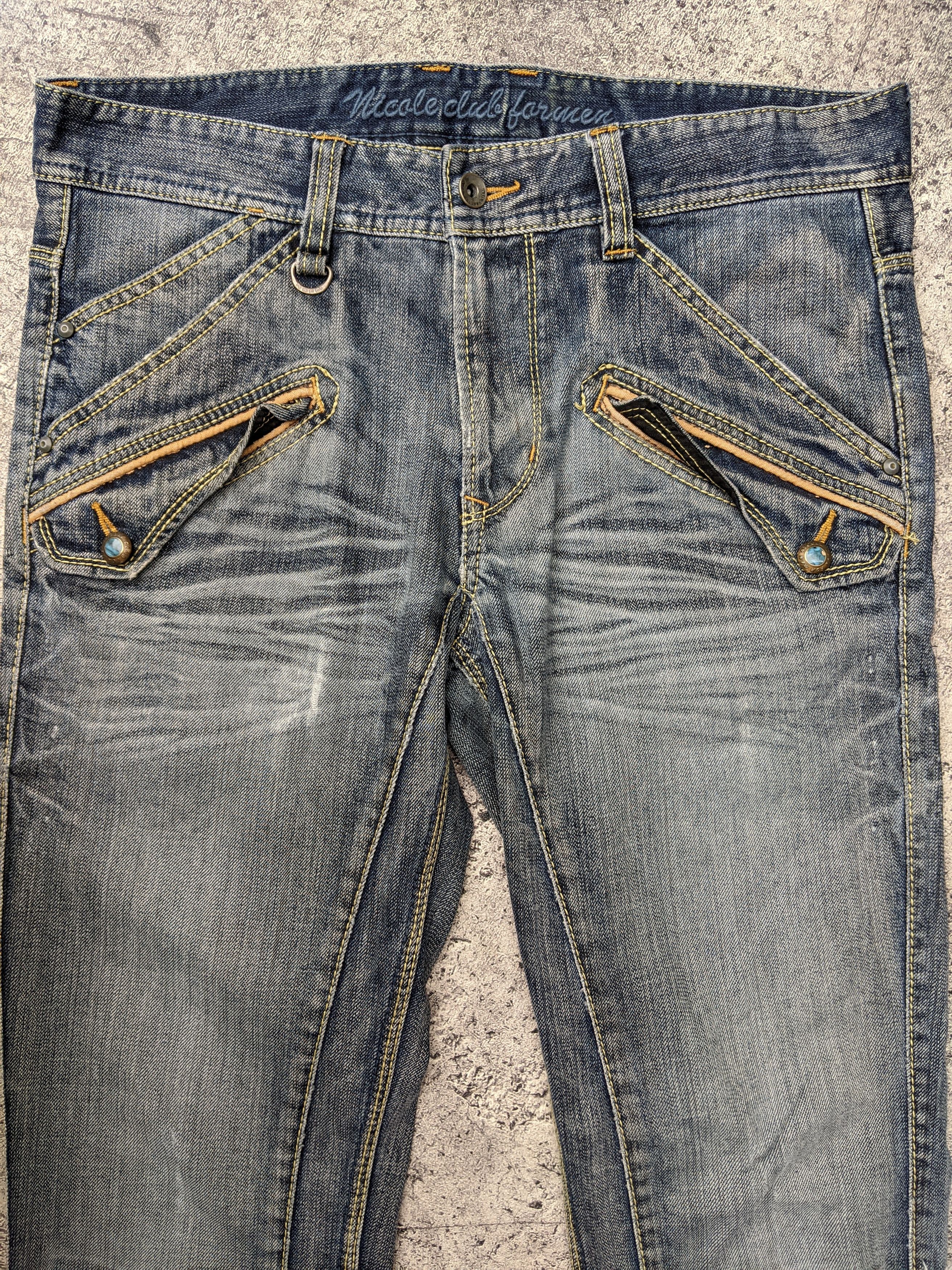 Nicole Club NCFM Nicole Club For Men Distressed Wishkers Jeans Size US 32 / EU 48 - 3 Thumbnail