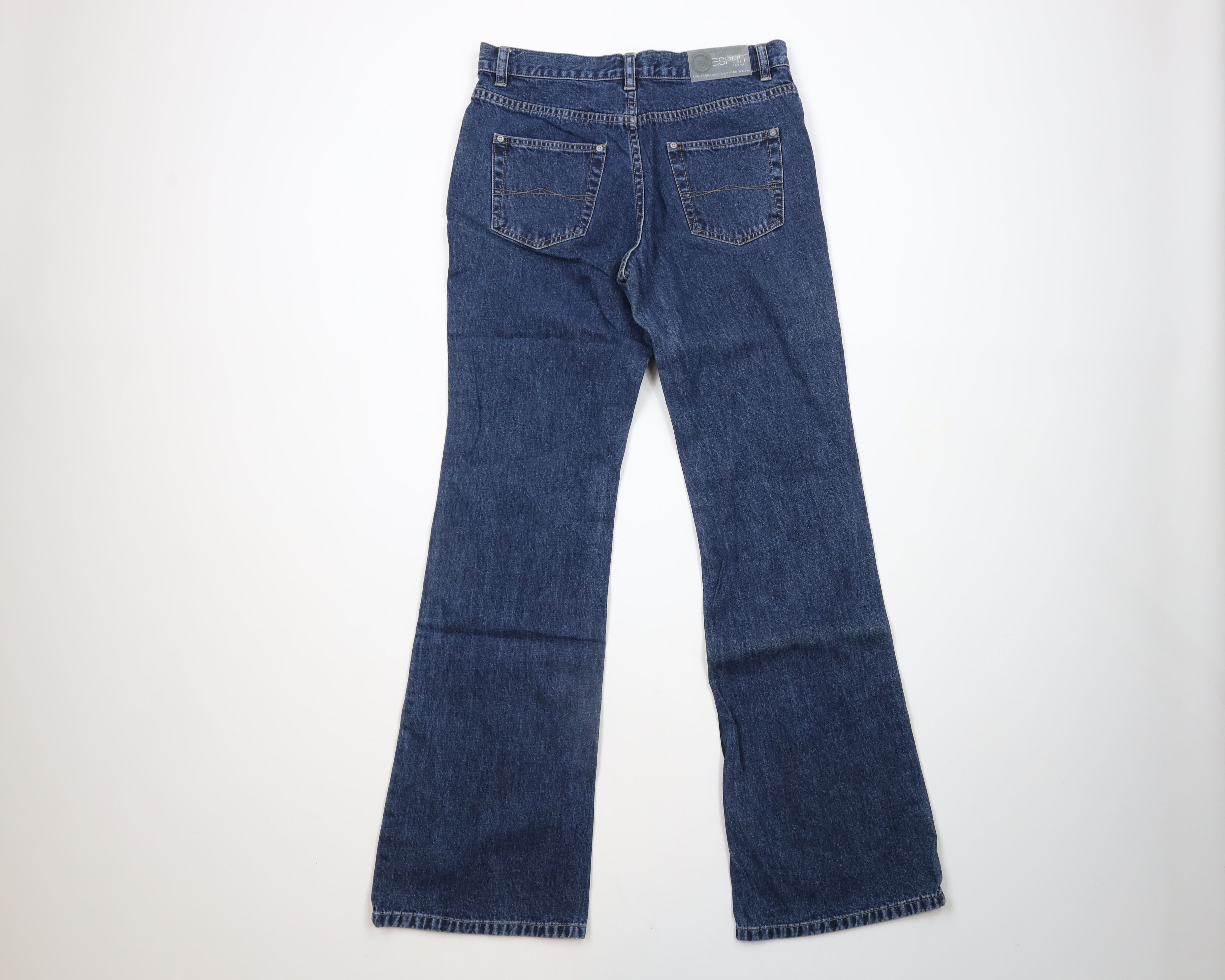 Esprit × Vintage Vintage 90s Y2K Esprit Wide Leg Denim Jeans Blue Cotton Size 28" / US 6 / IT 42 - 7 Thumbnail