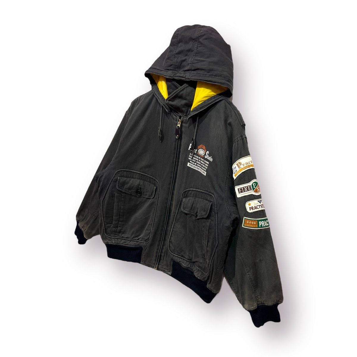 Japanese Brand 🔥 PRACT STUDIO SUNFADED BOMBER HOODED - L Size US L / EU 52-54 / 3 - 2 Thumbnail