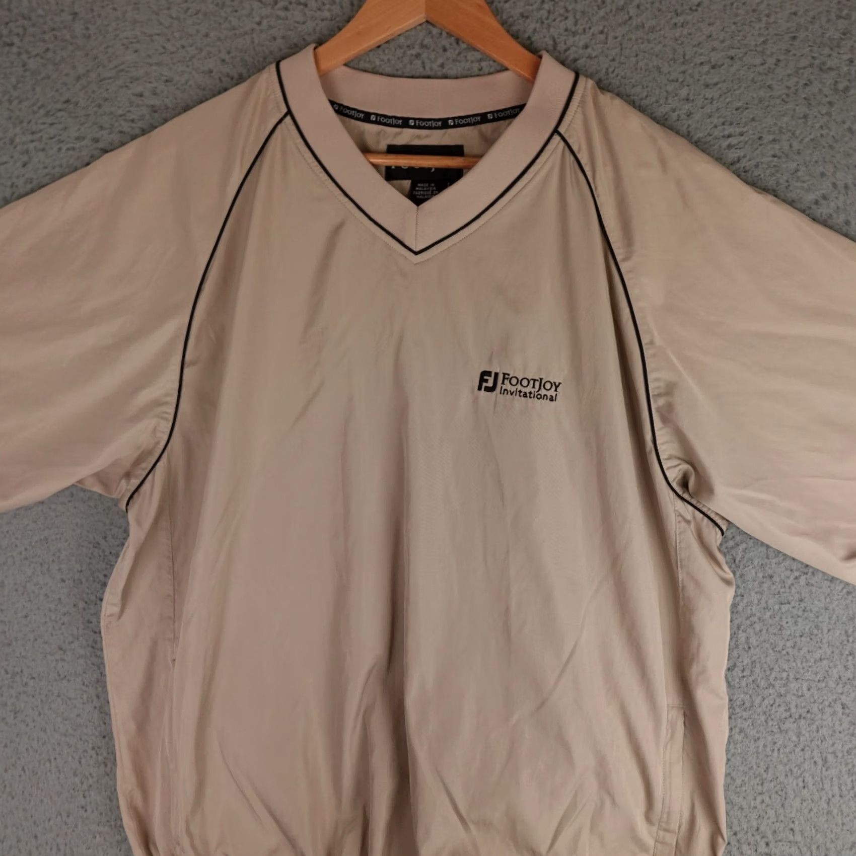 Footjoy Footjoy Windbreaker Pullover Golf Mens Large Brown Short Sleeve Lightweight Size US L / EU 52-54 / 3 - 3 Thumbnail