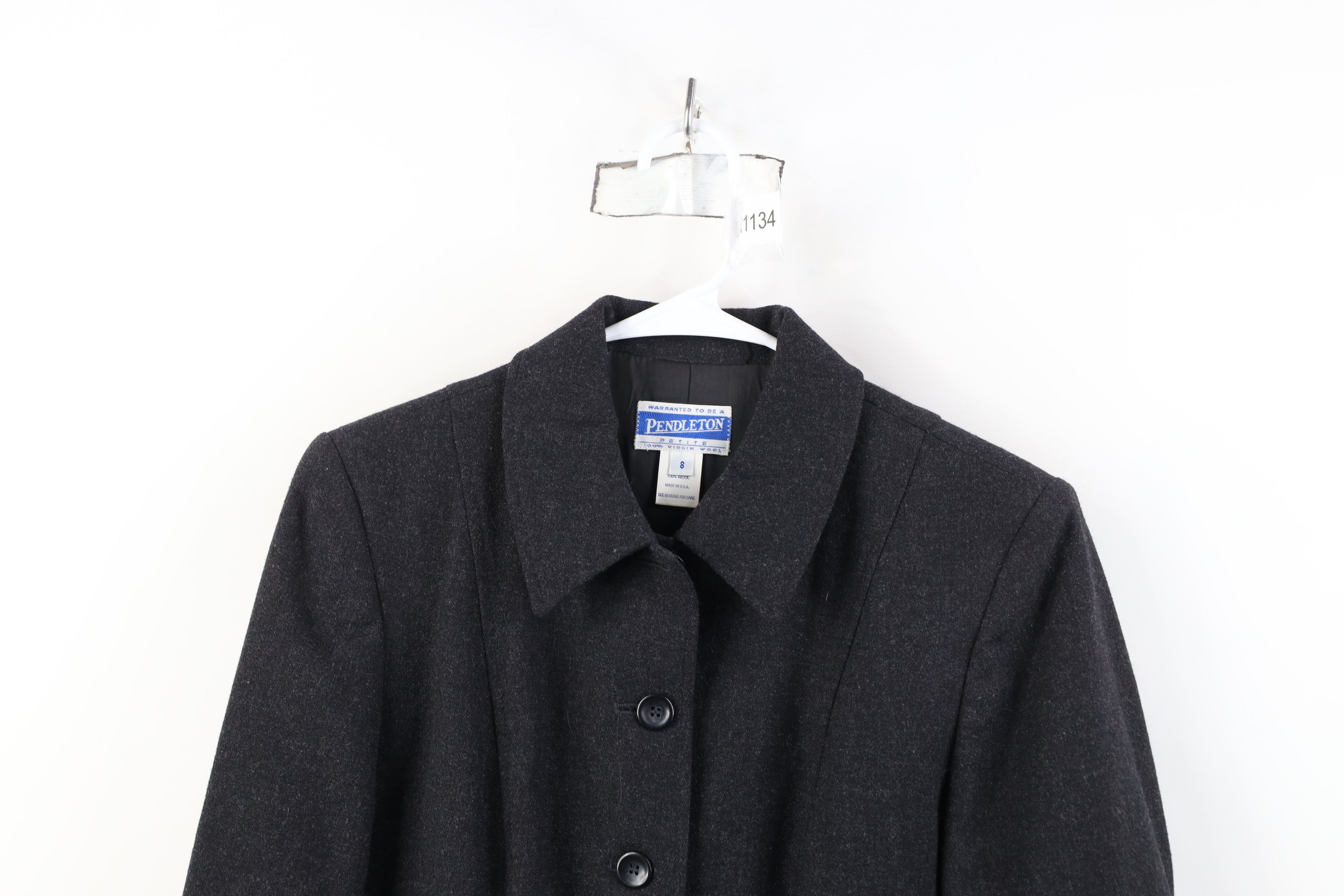 Pendleton Deadstock Vintage 90s Pendleton Jacket Charcoal Gray USA Size M / US 6-8 / IT 42-44 - 2 Thumbnail