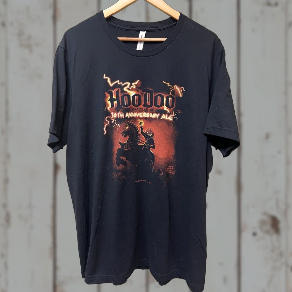 Vintage HooDoo Brewing Co. Fairbanks Alaska Beer Shirt 2XL Black Short Sleeve Mens Bella + Canvas Size US XXL / EU 58 / 5 - 1 Thumbnail