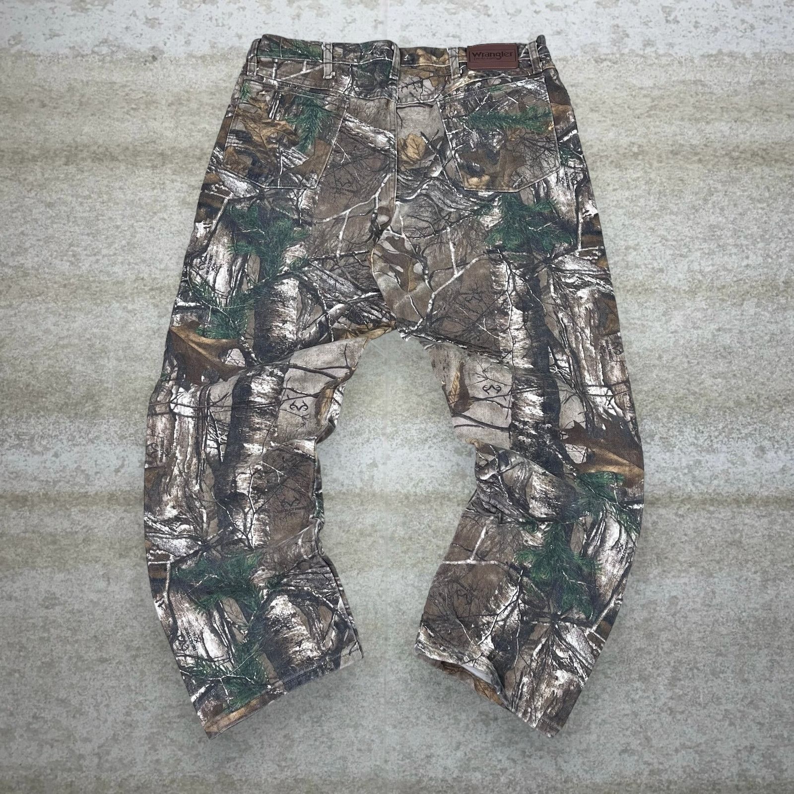 Vintage Hunting Camo Jeans outlet Baggy Fit Denim Crazy Woodland Pattern Y2K