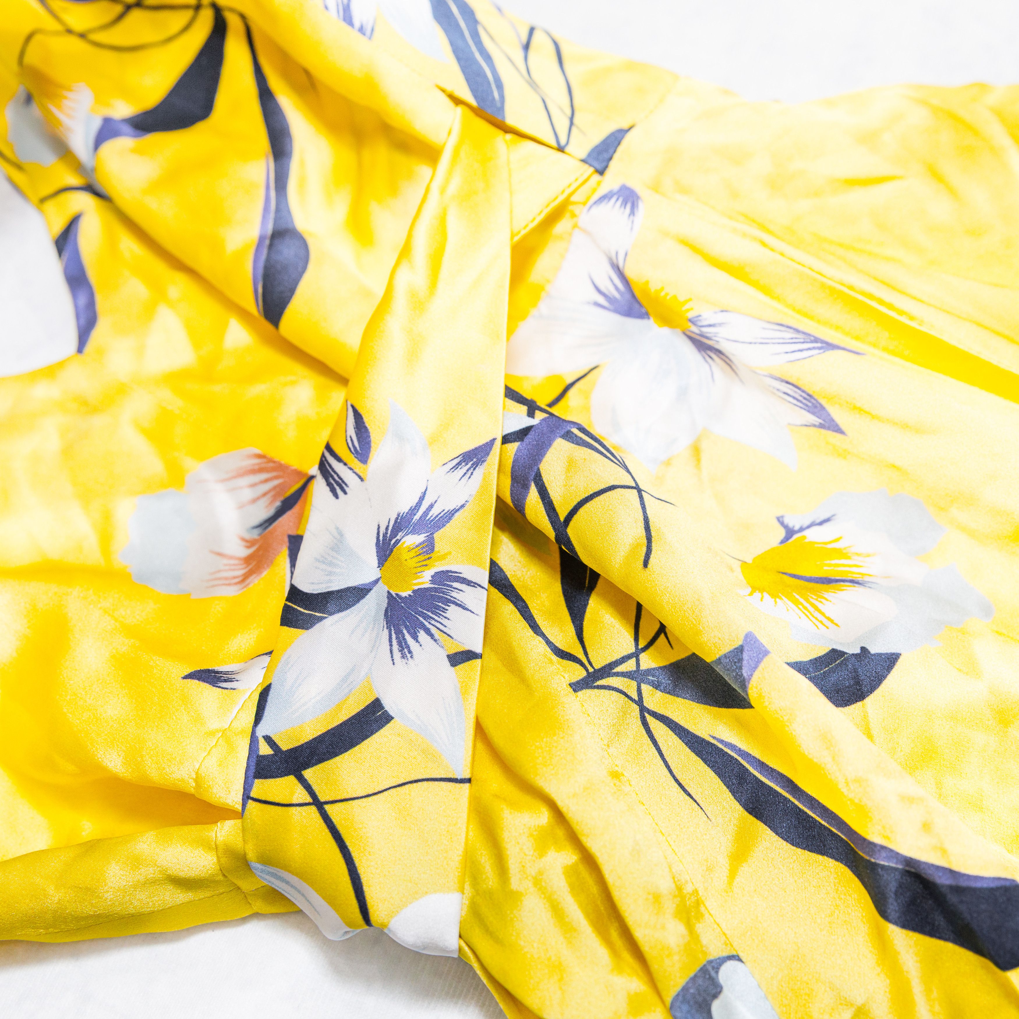 Amanda Uprichard Amanda Uprichard McCanna Yellow Floral Gown 100% Silk Small Size S / US 4 / IT 40 - 13 Thumbnail