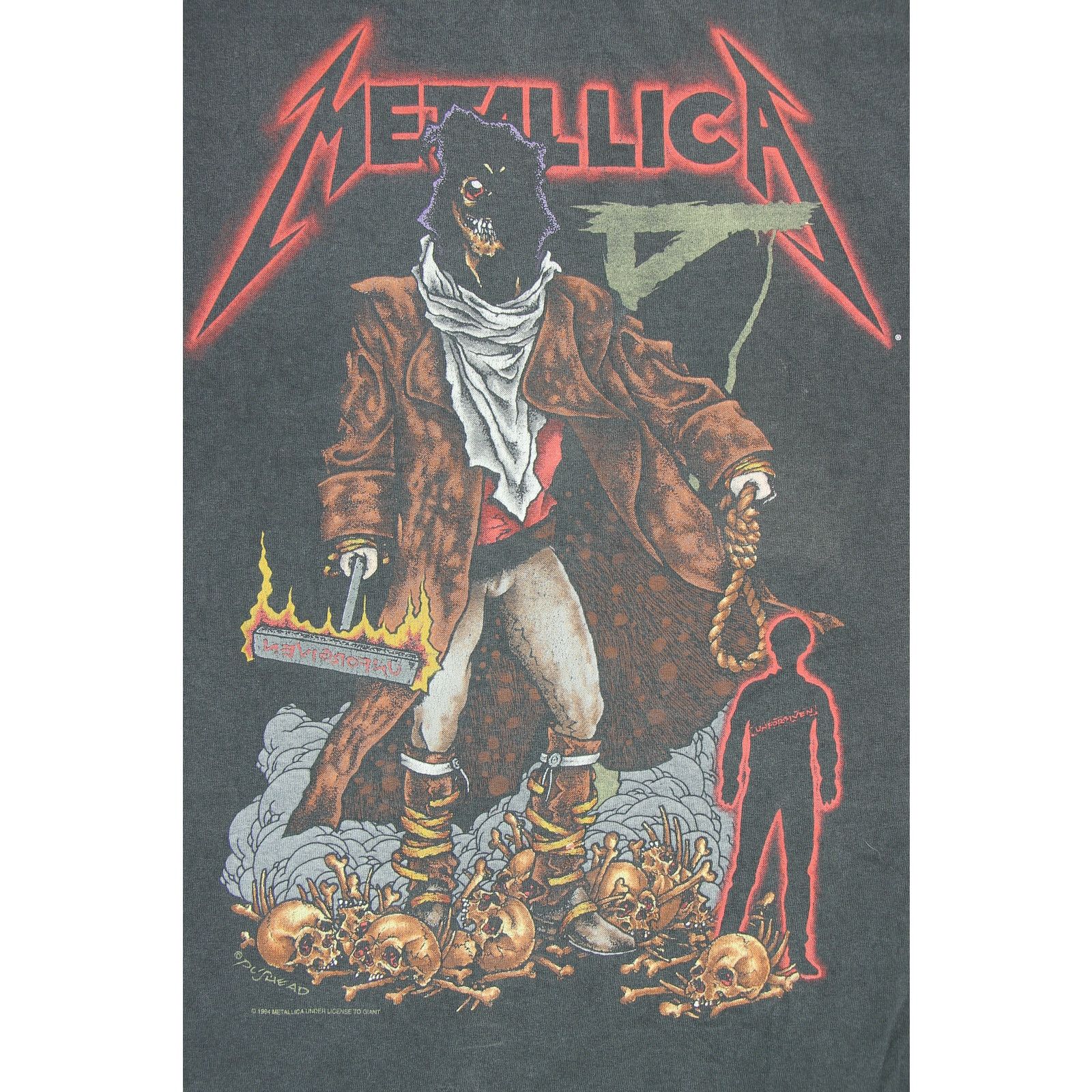 Ron Herman 90s Vintage Metallica Pushead Unforgiven Band Kanye T Shirt Size US M / EU 48-50 / 2 - 5 Thumbnail