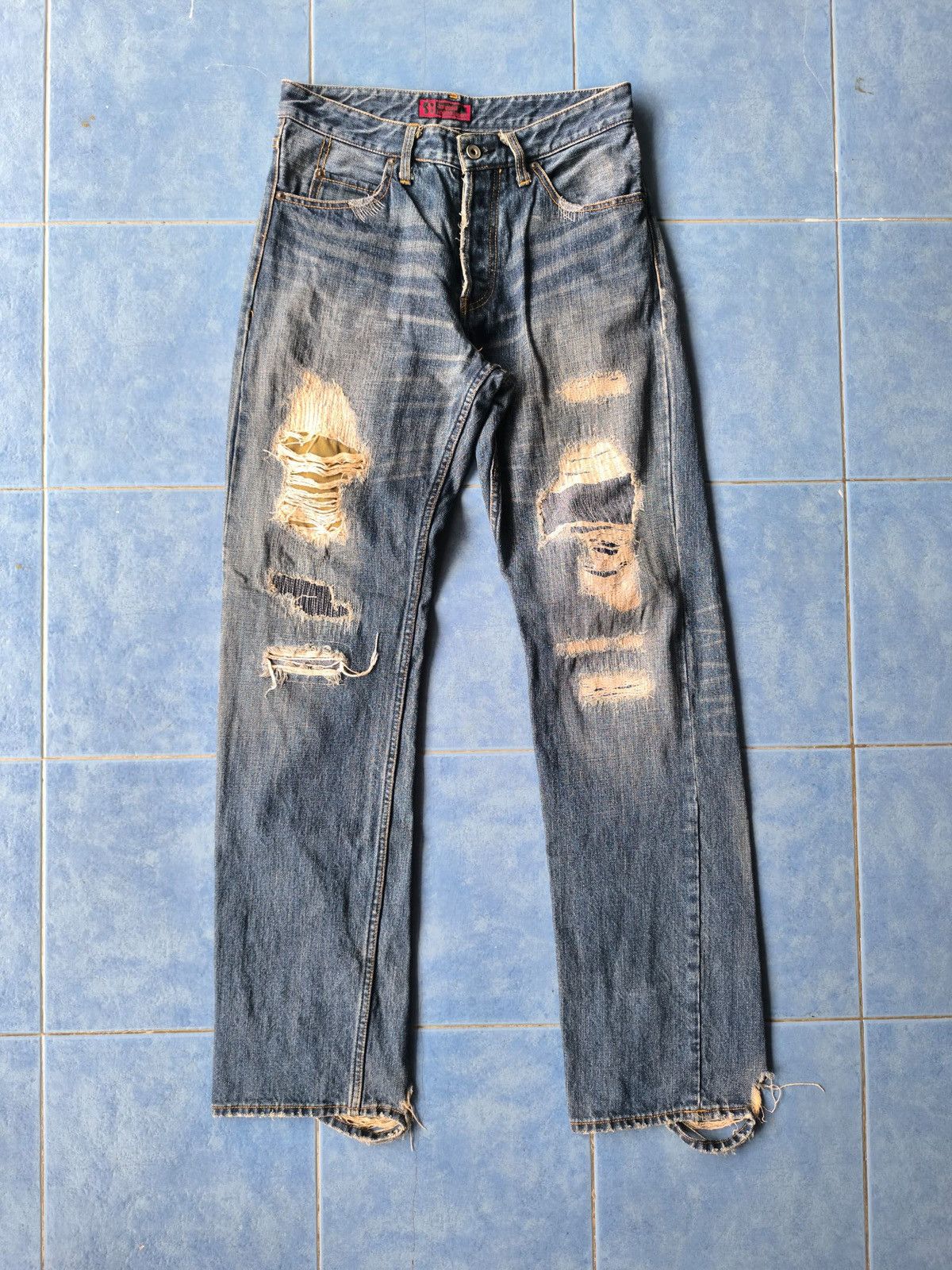 Kapital Johnbull Kojima Japan Kapital Style Patchwork denim Size US 31 - 1 Thumbnail