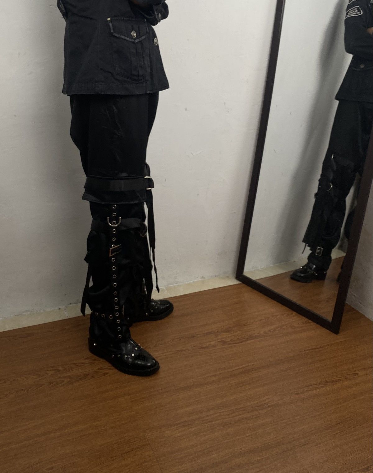 If Six Was Nine × Japanese Brand × Le Grande Bleu (L.G.B.) Black Tactical Bondage Pants Size US 30 / EU 46 - 5 Thumbnail
